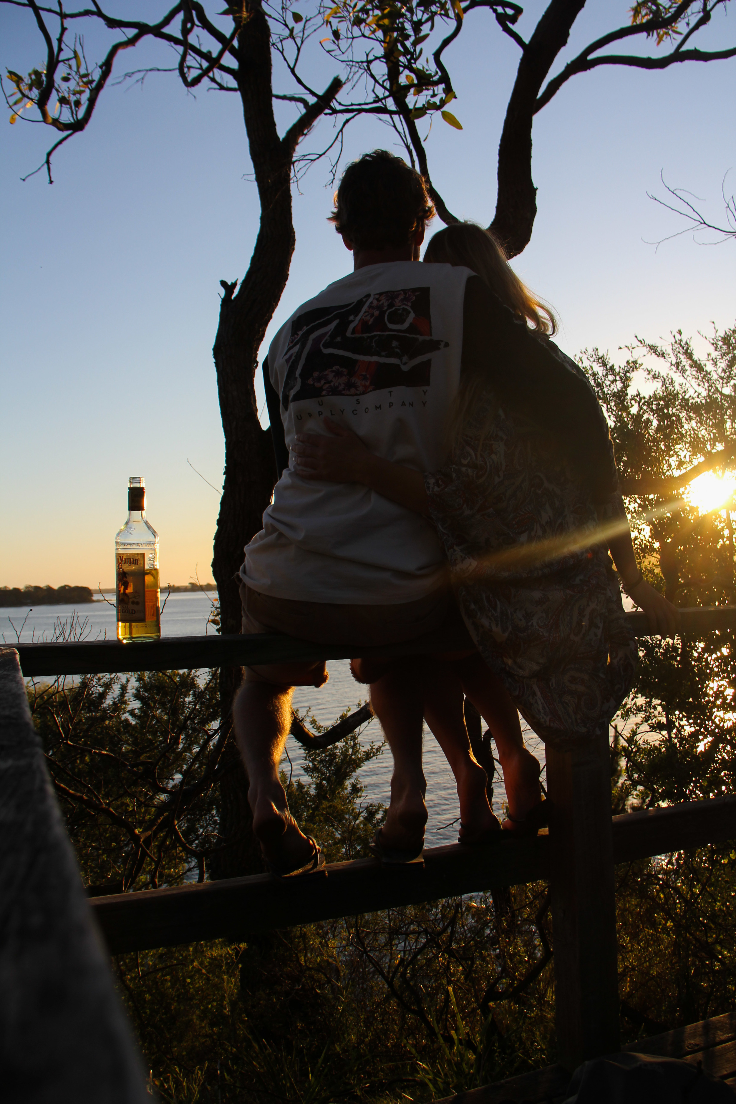 Sunset with Mick and a couple of Spiced Rums ...
