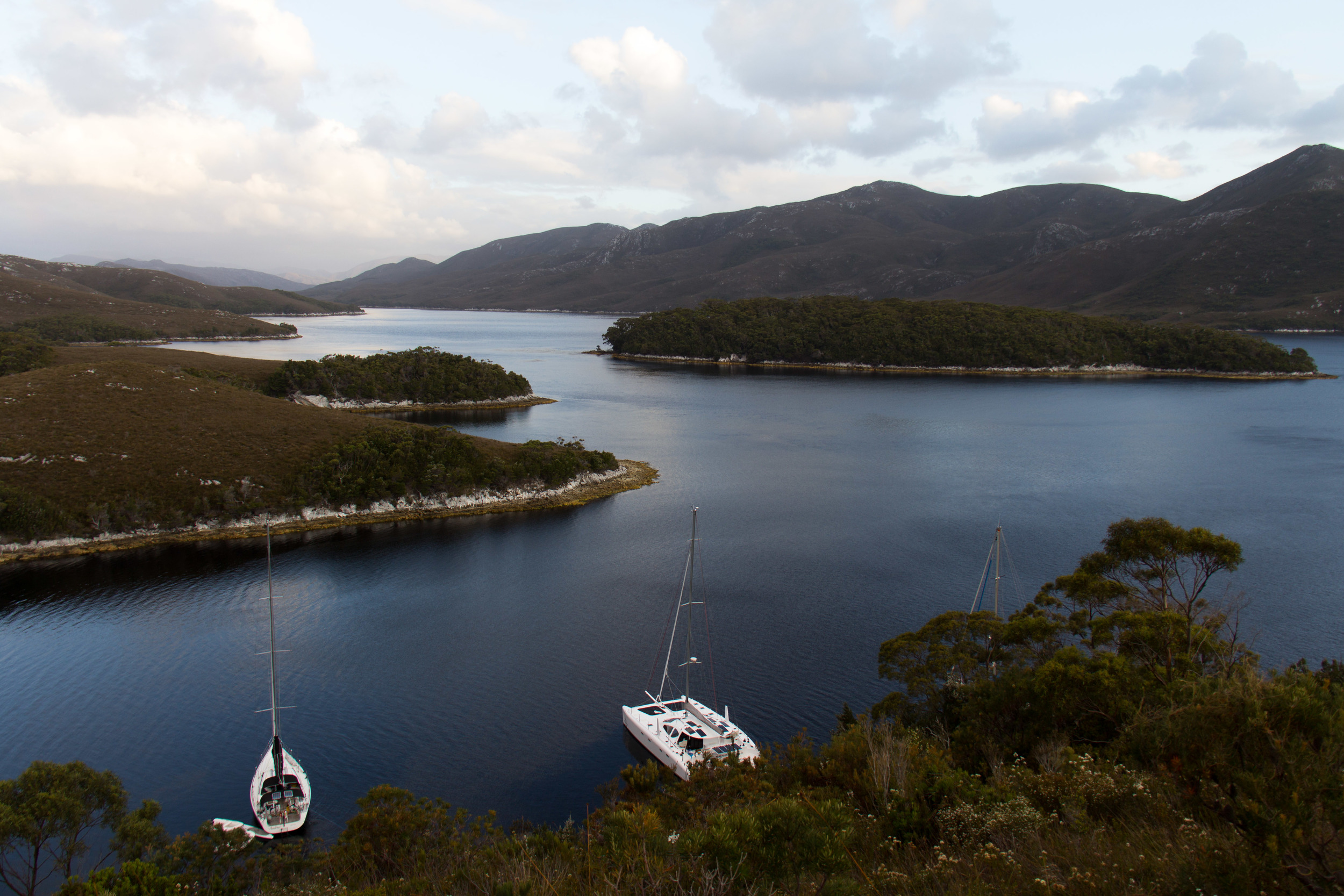Meeting Fellow Cruisers in the Bathurst Channel, Tasmania.