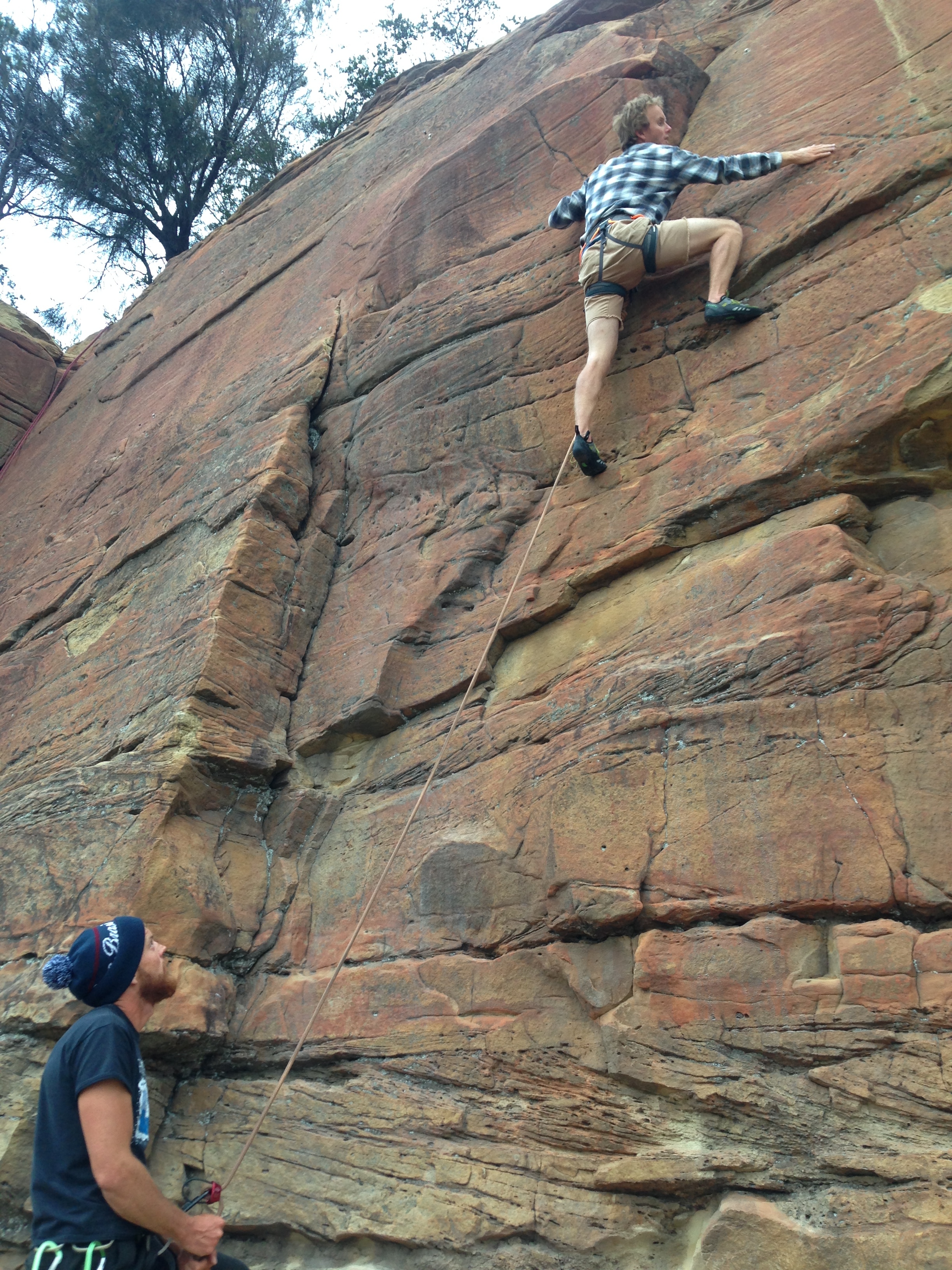 A bit of rock climbing action.
