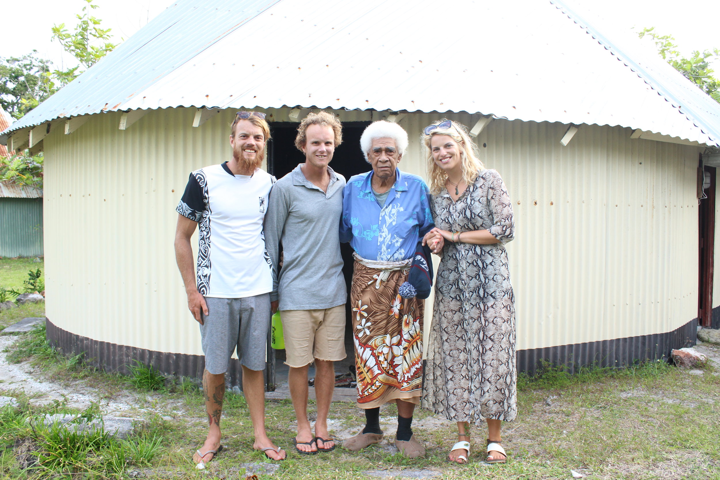 Andy, Michael, the Chief and Holly. The chief is in his nineties and still ports a great sense of humor and well as warm welcome to visitors. He also took a liking to Holly, commenting on her good looks and informed her she could stay as long as she likes. We heard that he gets quite cold at times so Andy gave him one of his Luca Brasi beanies ( a Tassie momento ). 