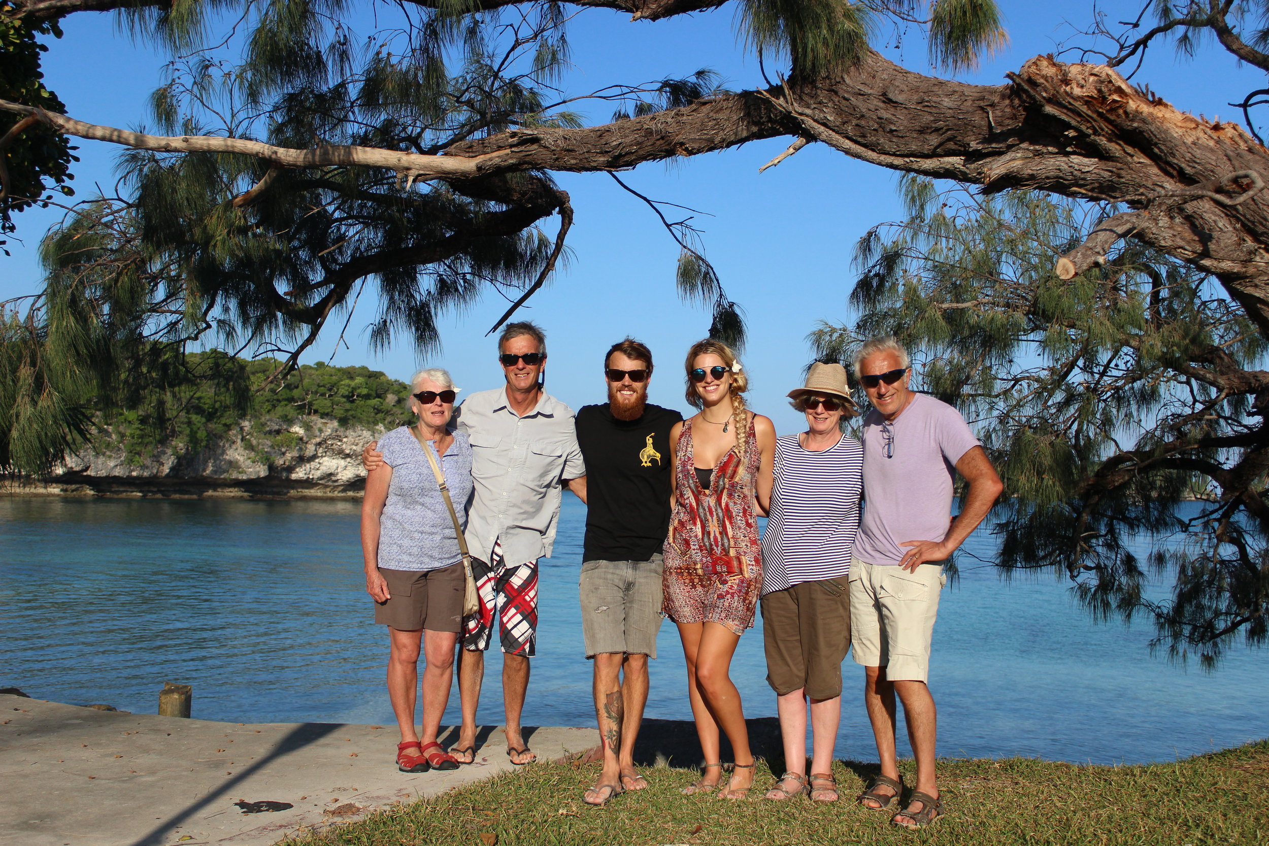 Getting the Parents together in paradise. Lois, John, Andy, Holly, Sara, and Bruce.