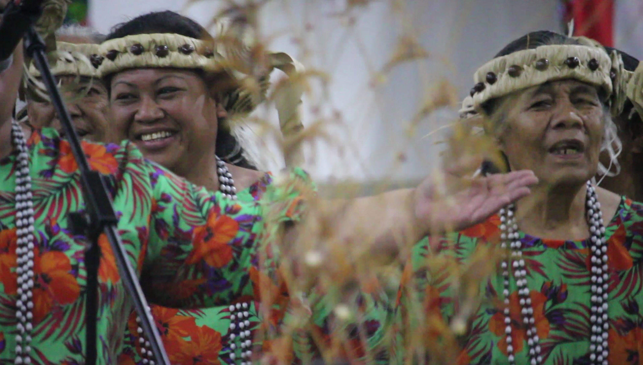  traditional songs being sung during the Heiva performance, there were performers of all ages  