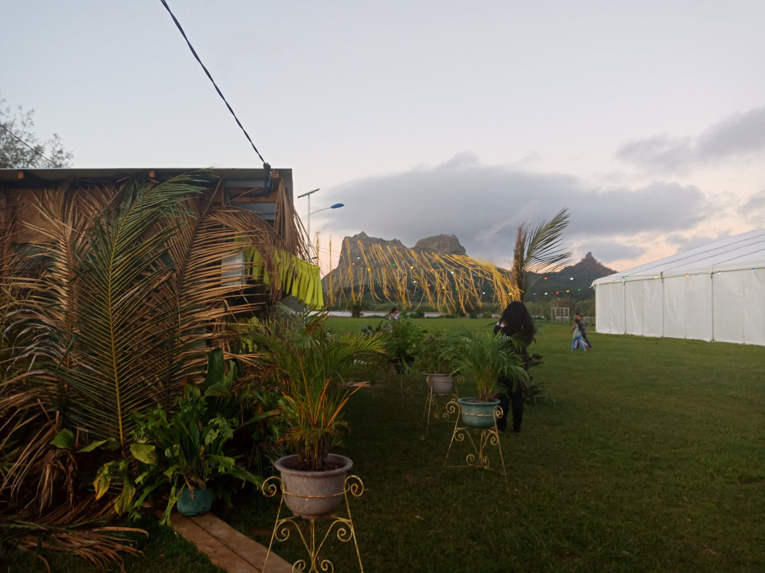  The Resto on the water front at the main wharf set up for the Hieva festivities  