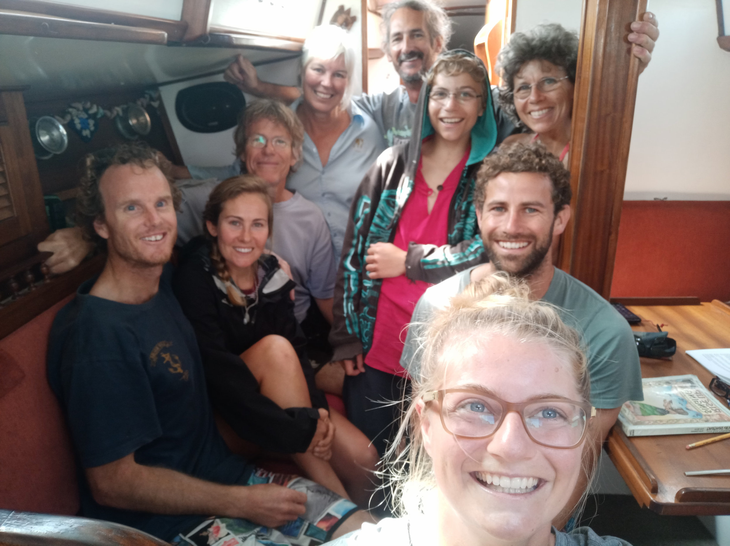 Saying good bye to our anchorage friends who we have great memories sharing our time in Raivavae with