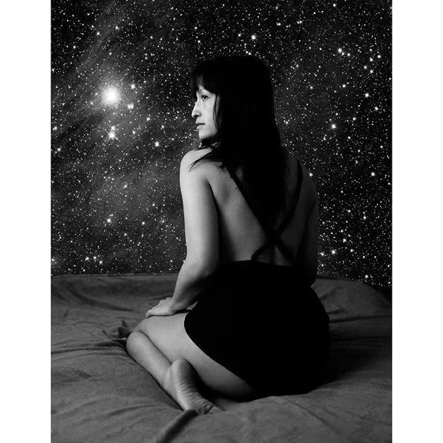 Taking a vacation to space. #pompoms #collage #art #spacegirl 
by @letsmakerecycledart