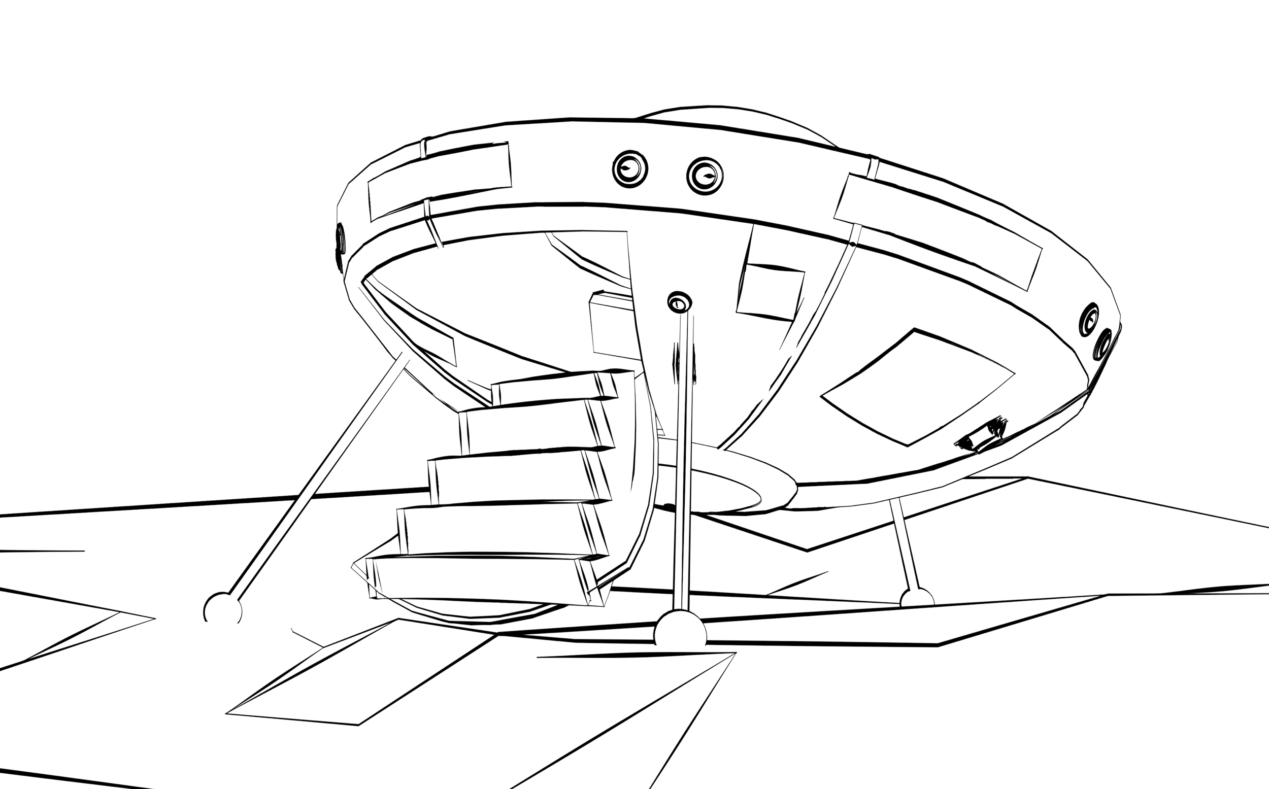 Angelyne_Flying Saucer_Line Render.png