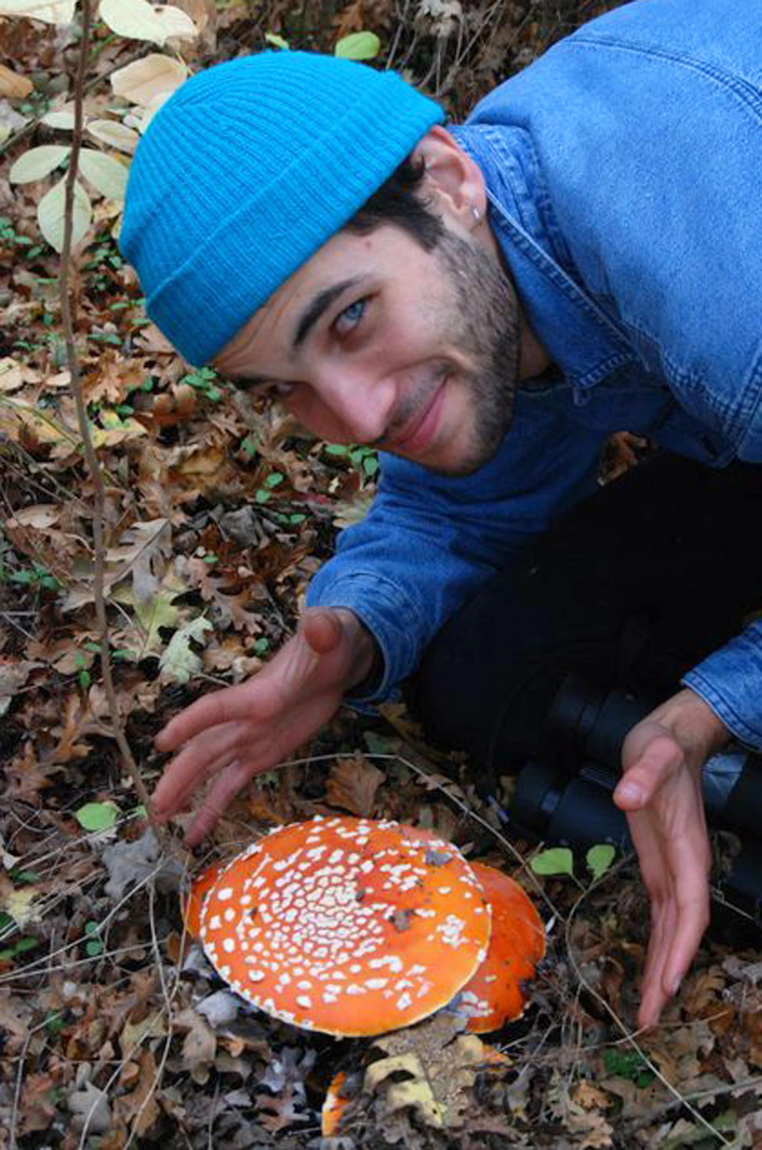 Christian Schwarz with Amanita muscaria