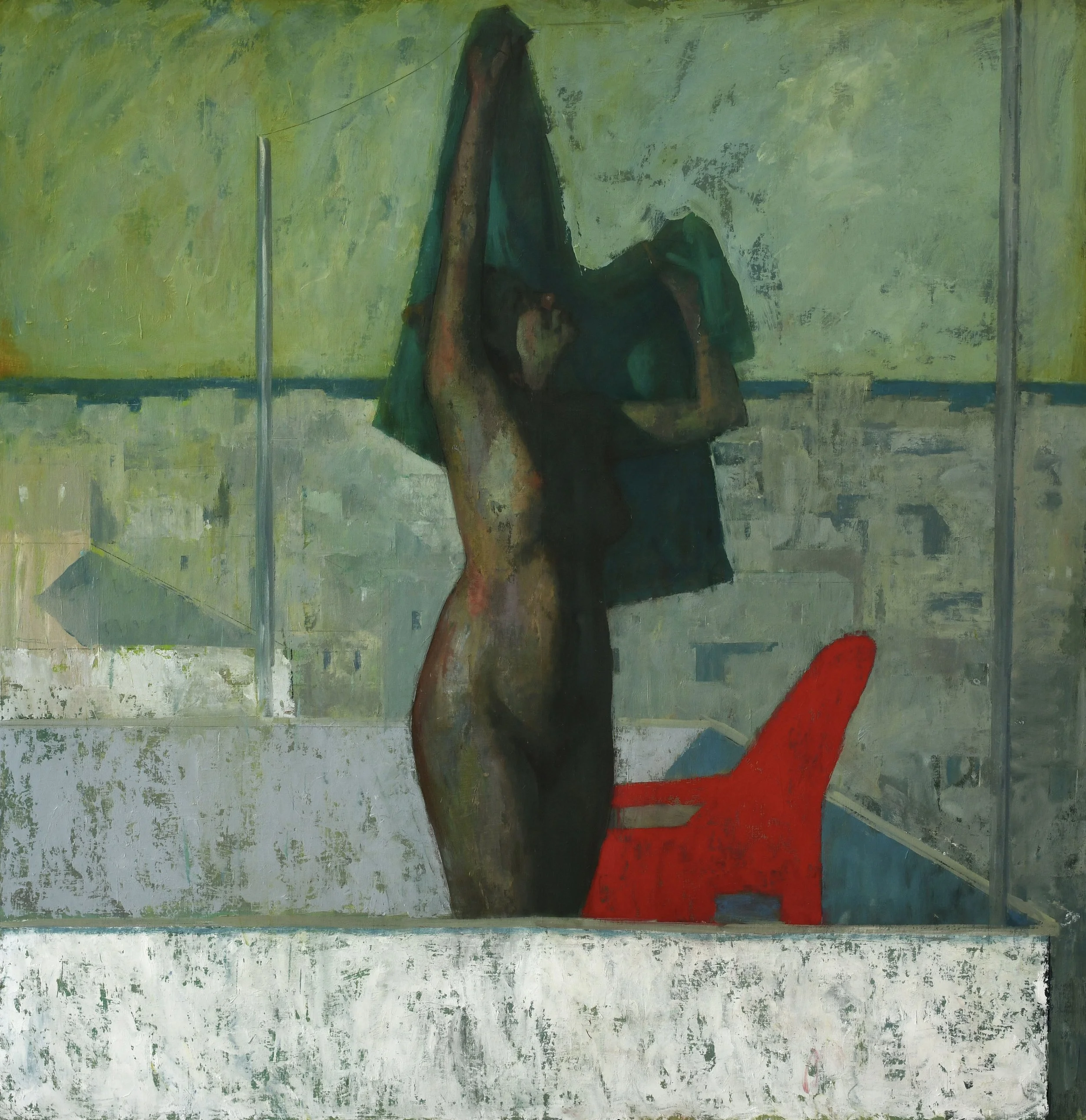 31702, Adam Cohen, After the Shower, 2024, oil on canvas mounted in wood, 175x170 cm.jpeg