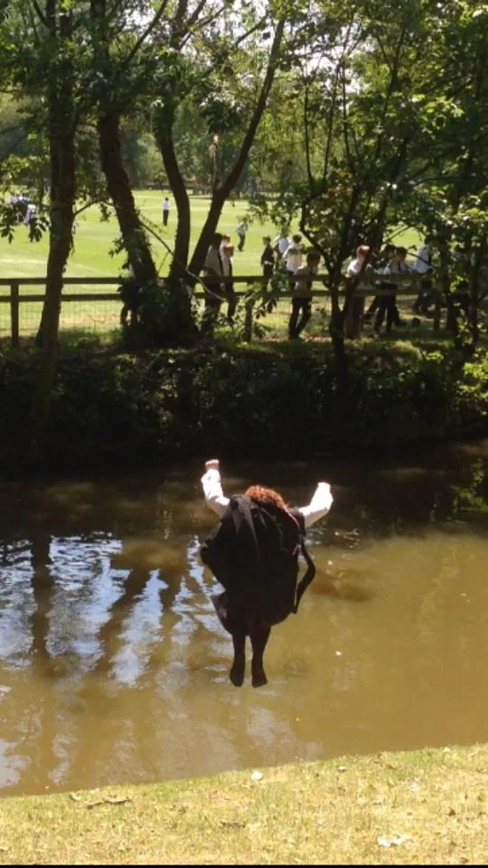 Jumping into the river after my final exam