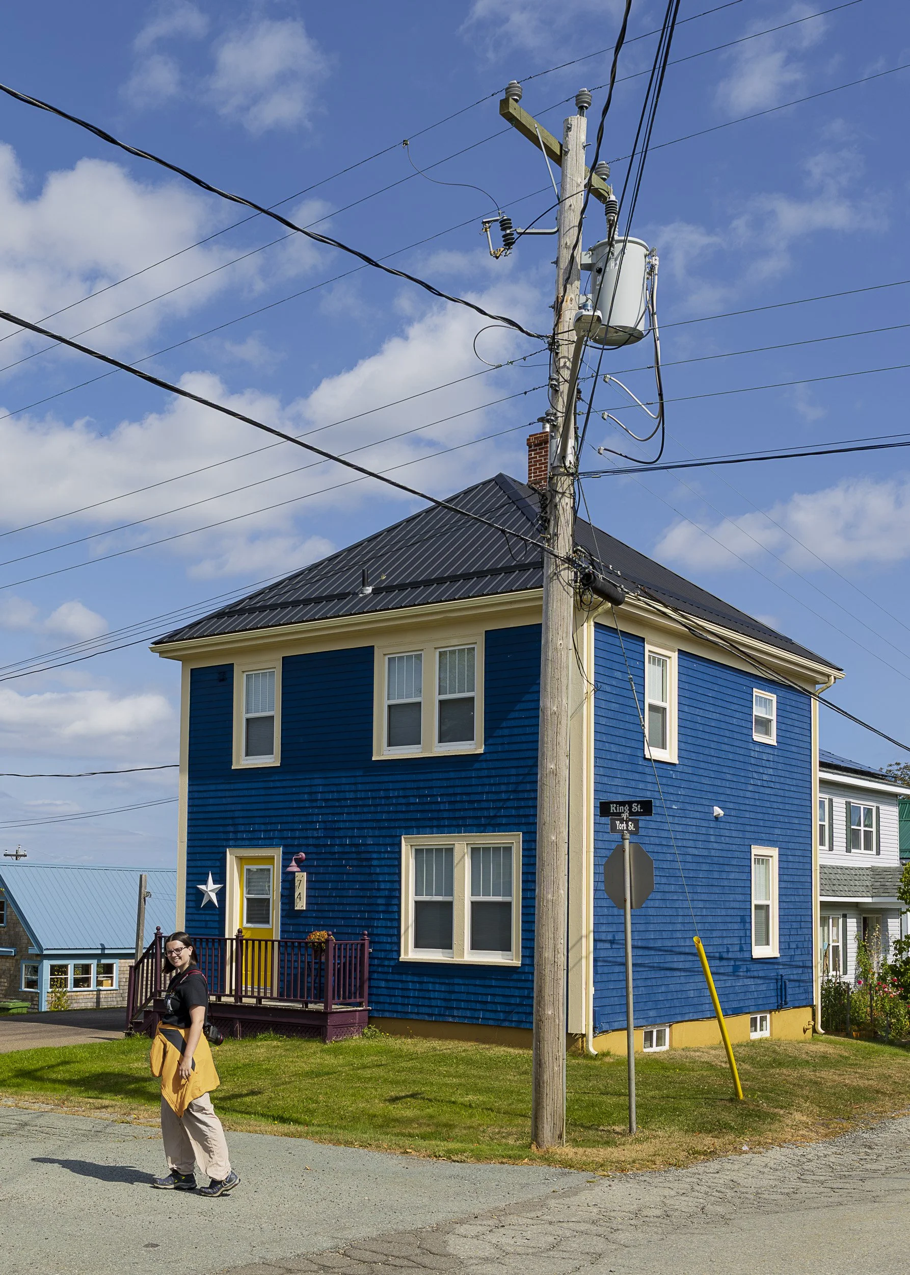 A blue house, Lunenberg, Nova Scotia