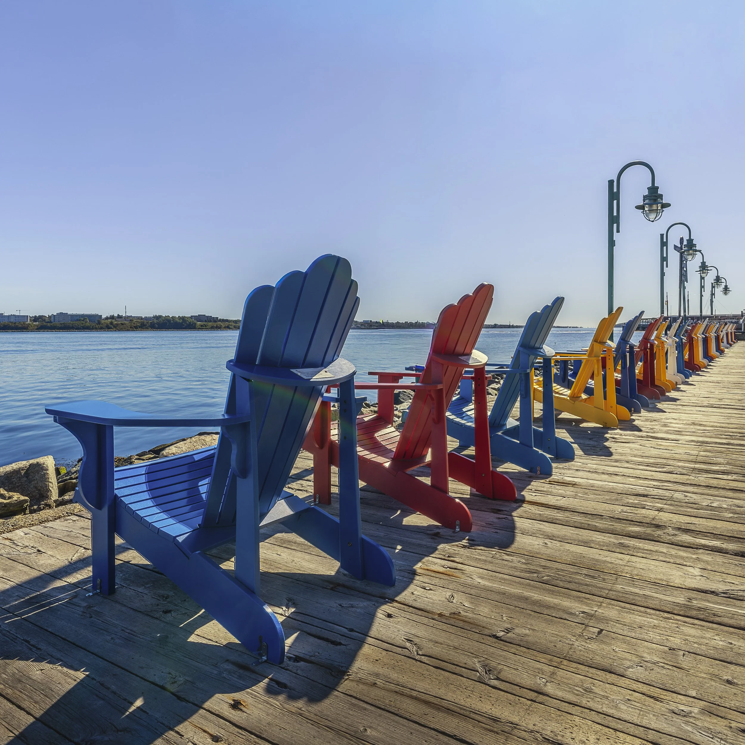 A row of Adirondack chairs, Halifax