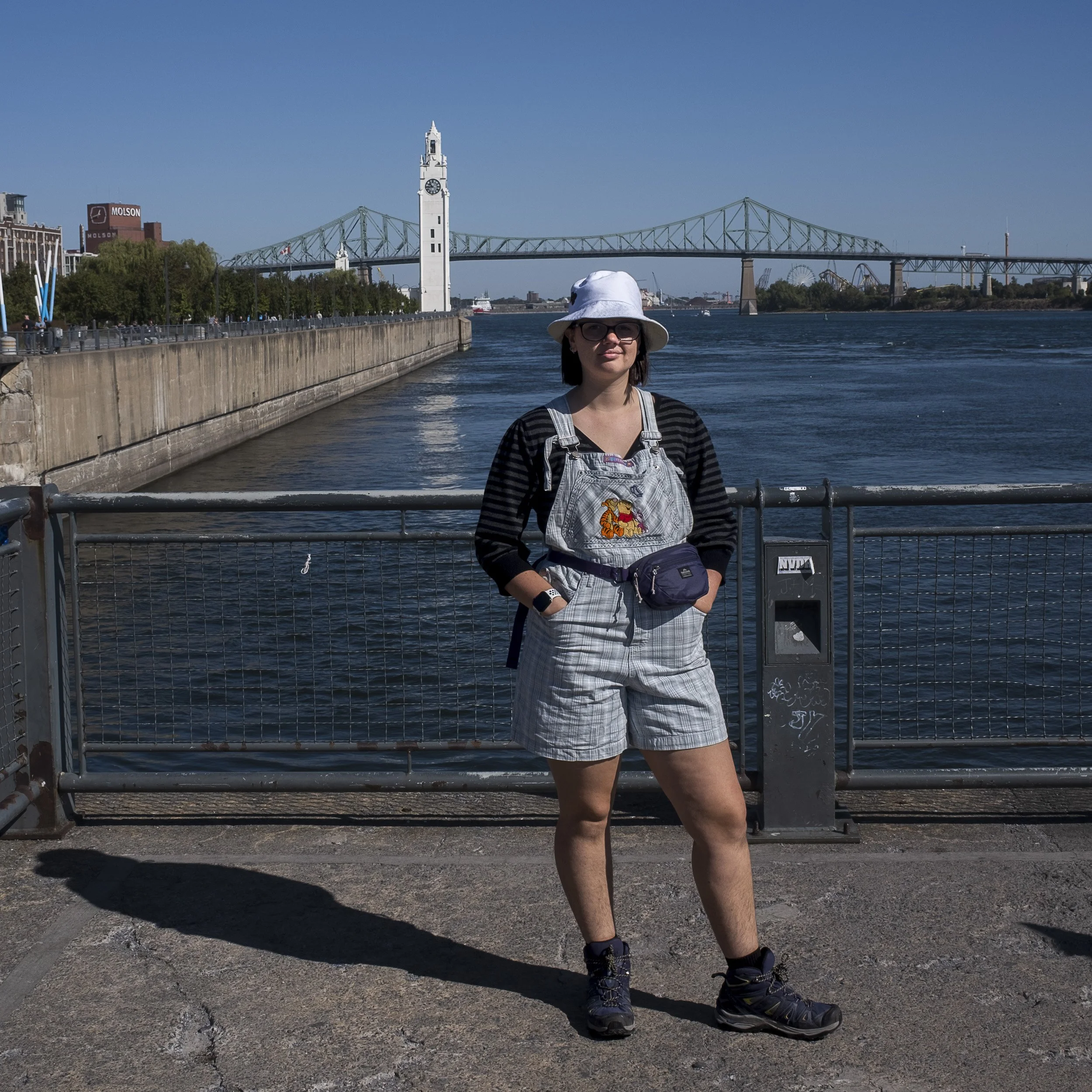 The Clock Tower and Jacques Cartier Bridge, Montreal