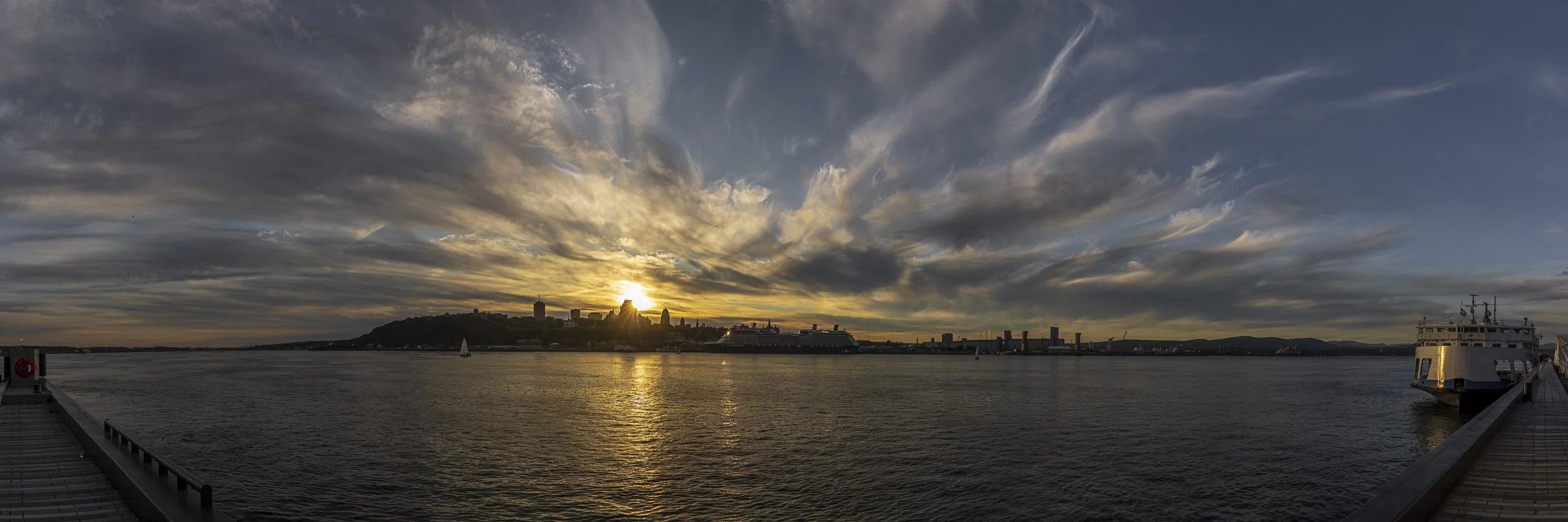 Quebec City and St Lawrence River
