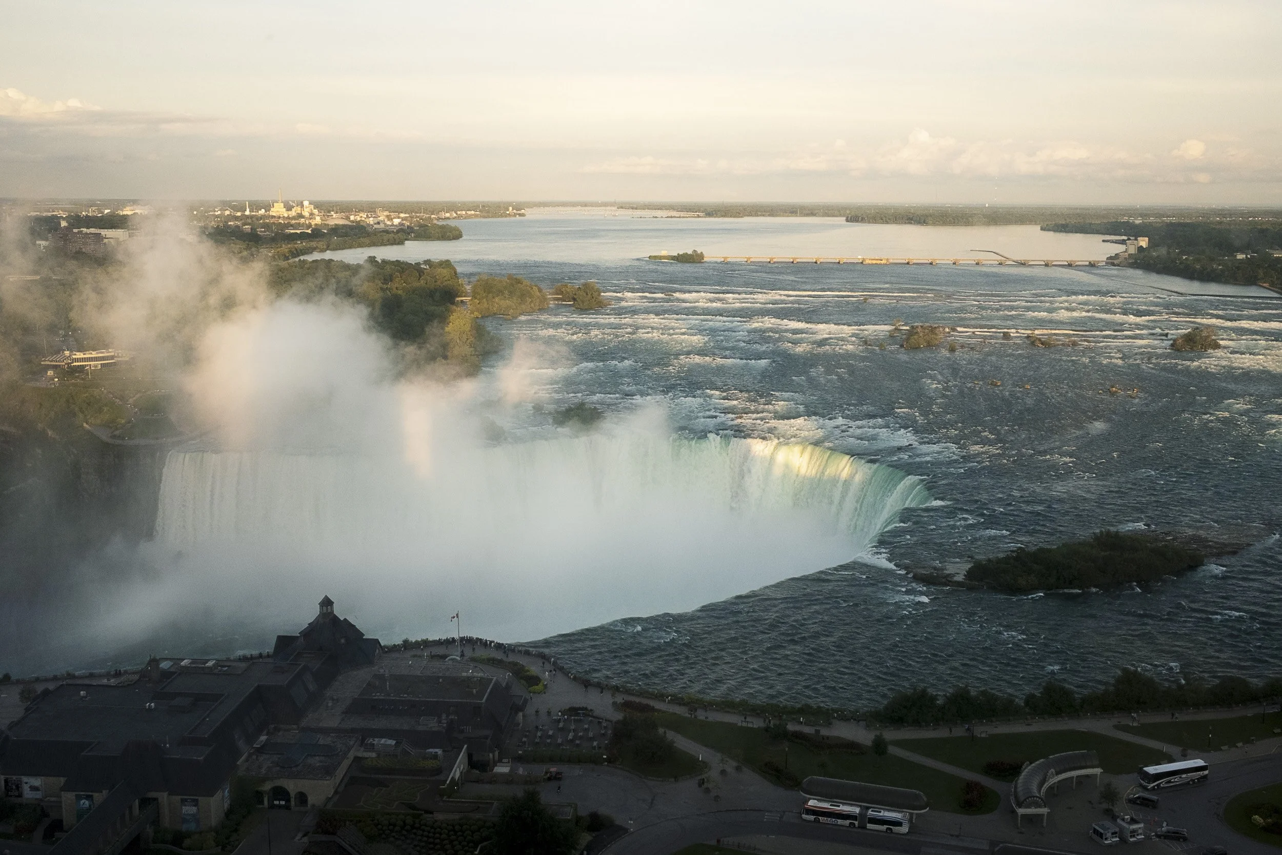 View from the hotel window of Niagara Falls