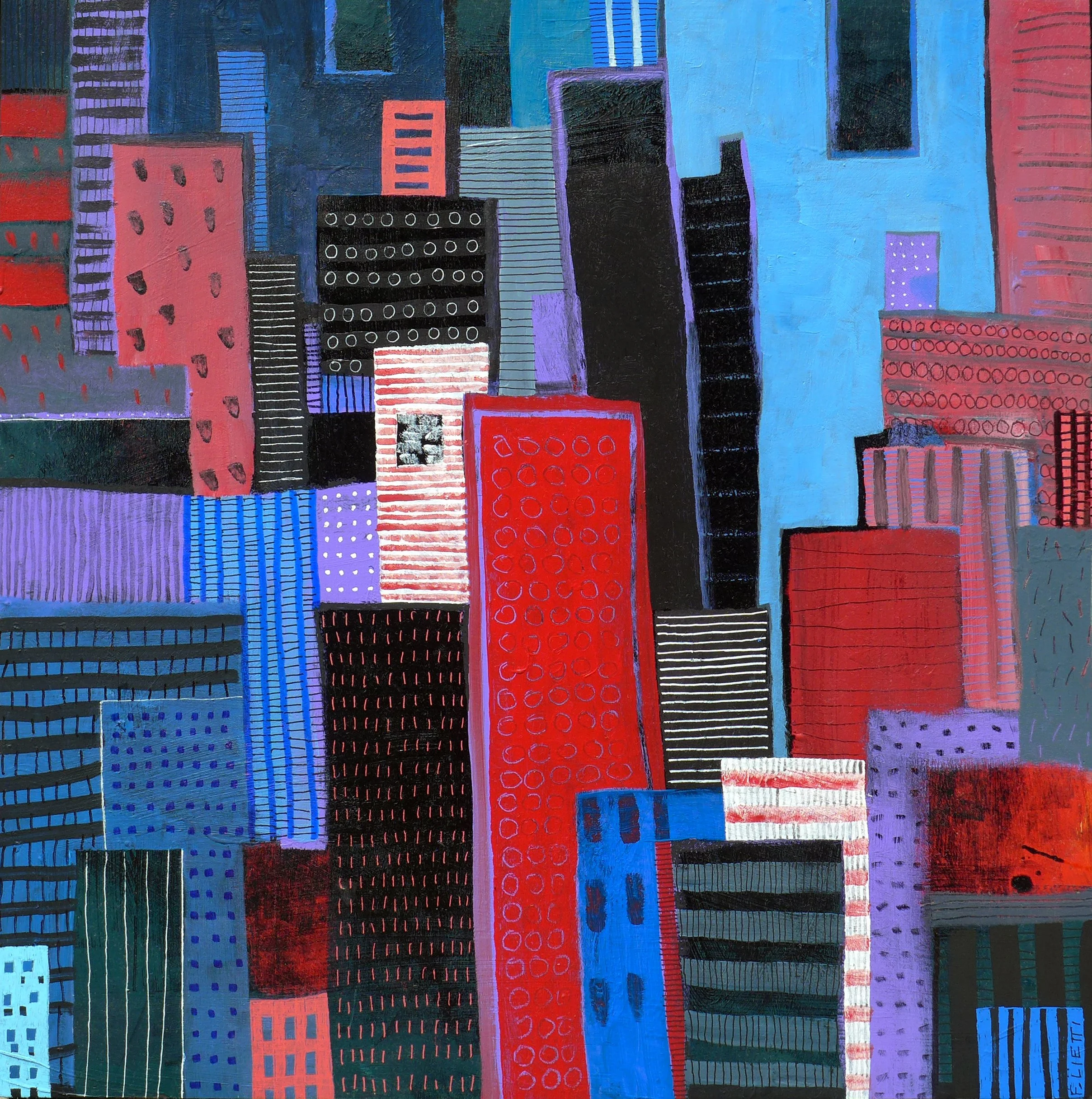 black red & blue