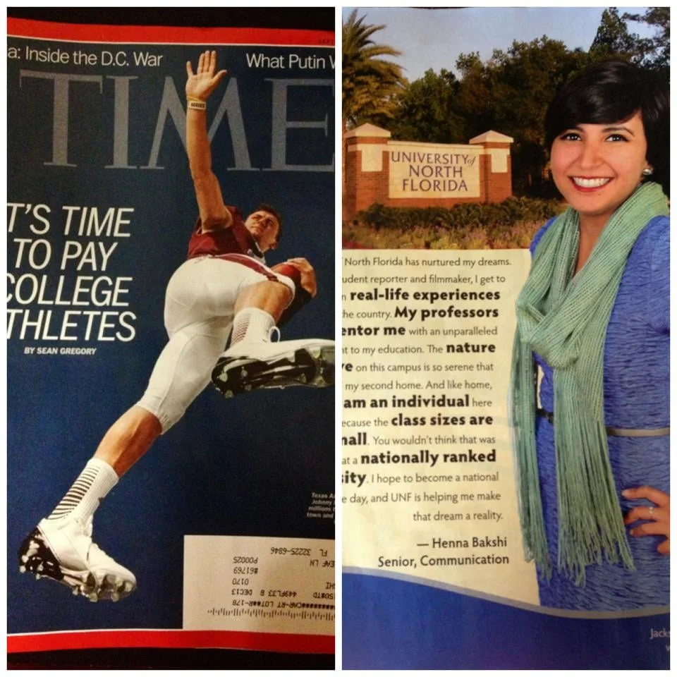 Appearing in TIME magazine.
