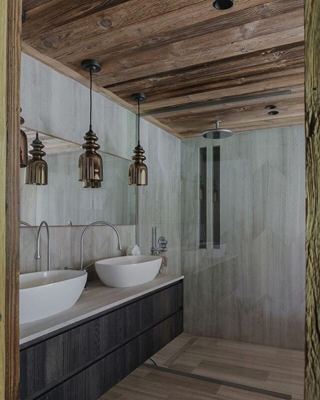 A warm bathroom in the alps.