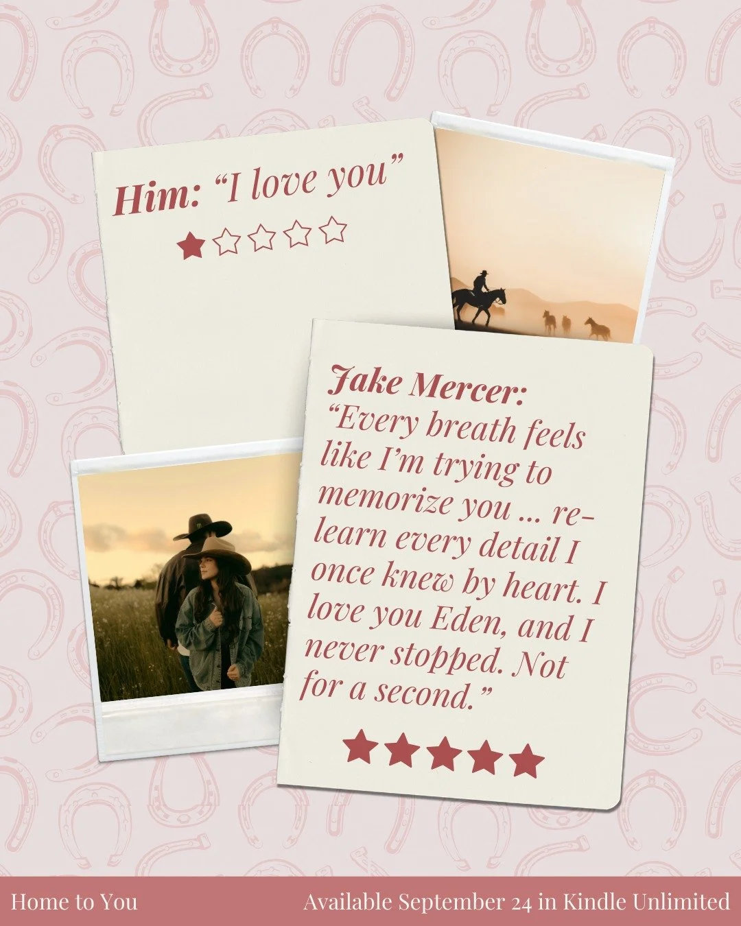 Just a couple more days until you read lines like this from my single dad cowboy. HOME TO YOU is available in ebook on September 24 and in paperback next week!