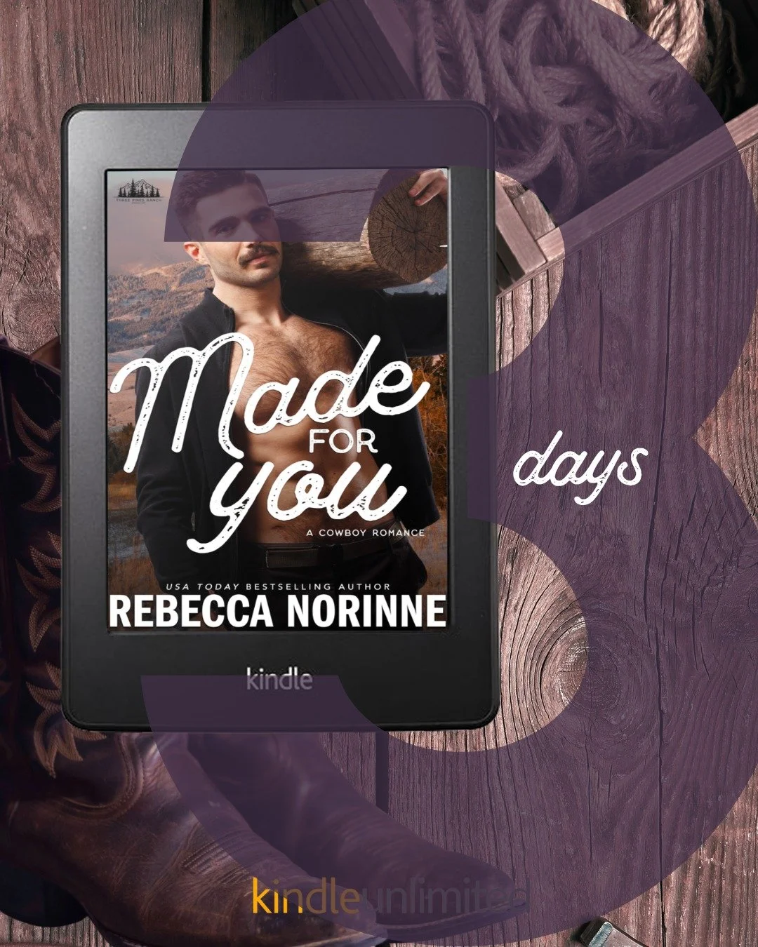 I can't believe Gage &amp; Siena are almost here! Just three more days until you can read this opposites-attract, older woman/younger man, secret-identity, steamy cowboy romance. 

🤠🤠🤠🤠🤠

I came to Bridger Falls to build a resort, not fall for a