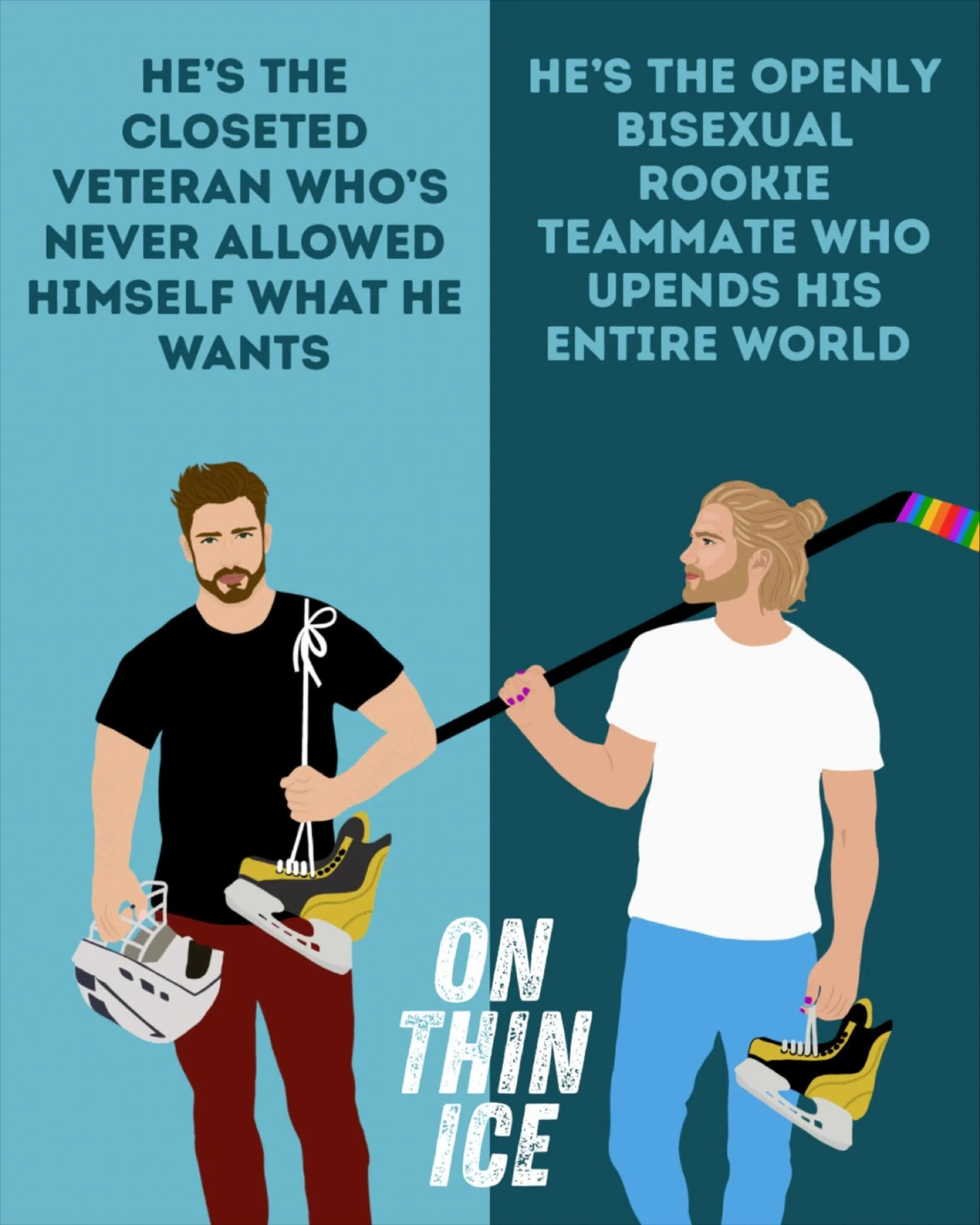 I&rsquo;m back from vacation and am supposed to be working on Sebastian and Taylor&rsquo;s story (Play the Game), but I can&rsquo;t stop thinking about Ethan and Bell (On Thin Ice). #mmromancebooks #mmhockeyromance #mmhockeybook