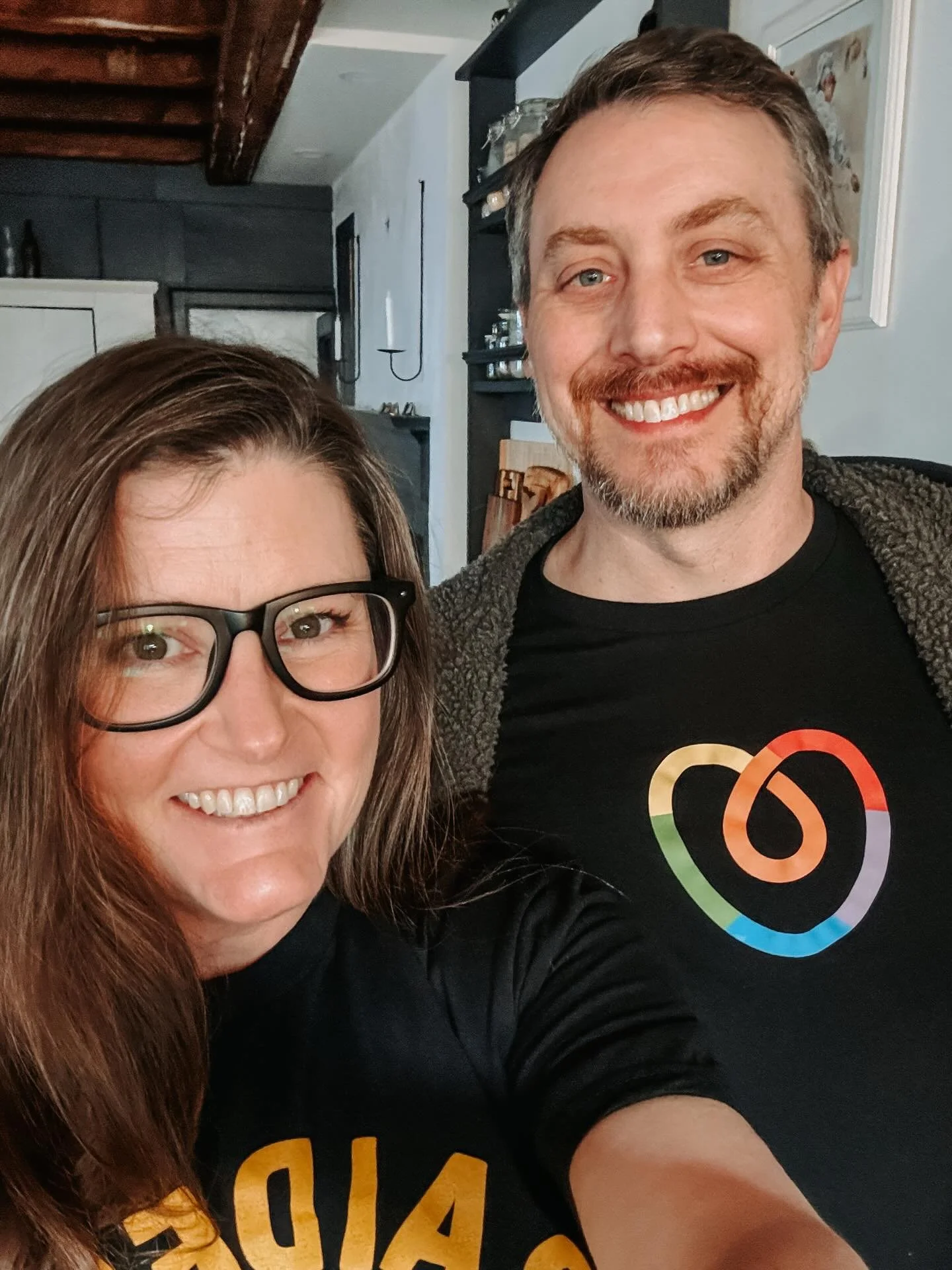 Heading out to cheer on @pwhl_fleet! I&rsquo;m rocking my Rozanov shirt while The Husband borrowed my @pridetape shirt.