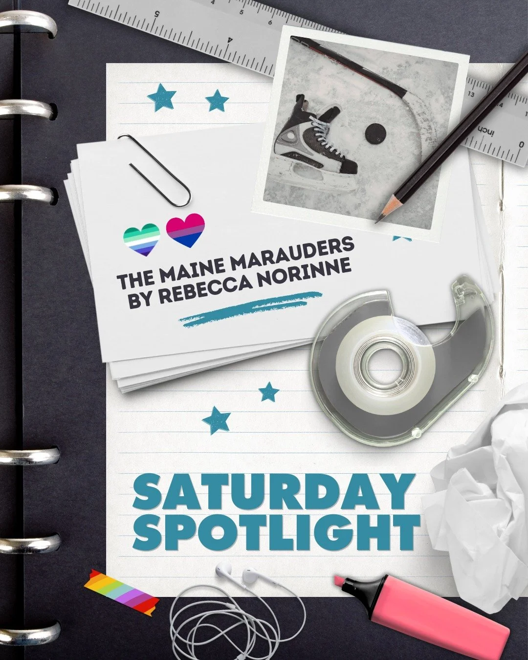 Scroll through for this Saturday Spotlight on my @mainemaraudershockey #mmhockeyromance series. 

ON THIN ICE - When the closeted hockey veteran is forced to mentor the out-and-proud rookie, sparks fly and things get heated.

PLAY THE GAME - Sometime