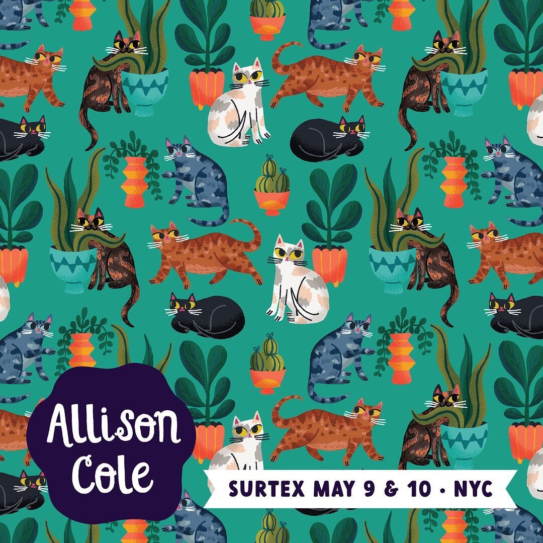 Day 1 of Surtex is in full swing! Stop by booth #402 if you are here! If you're not sure what Surtex is, check out my post a few posts back. I&rsquo;ll be sharing some peeks at my booth in my stories if you want to see what it's all about! 
⠀⠀⠀⠀⠀⠀⠀⠀⠀