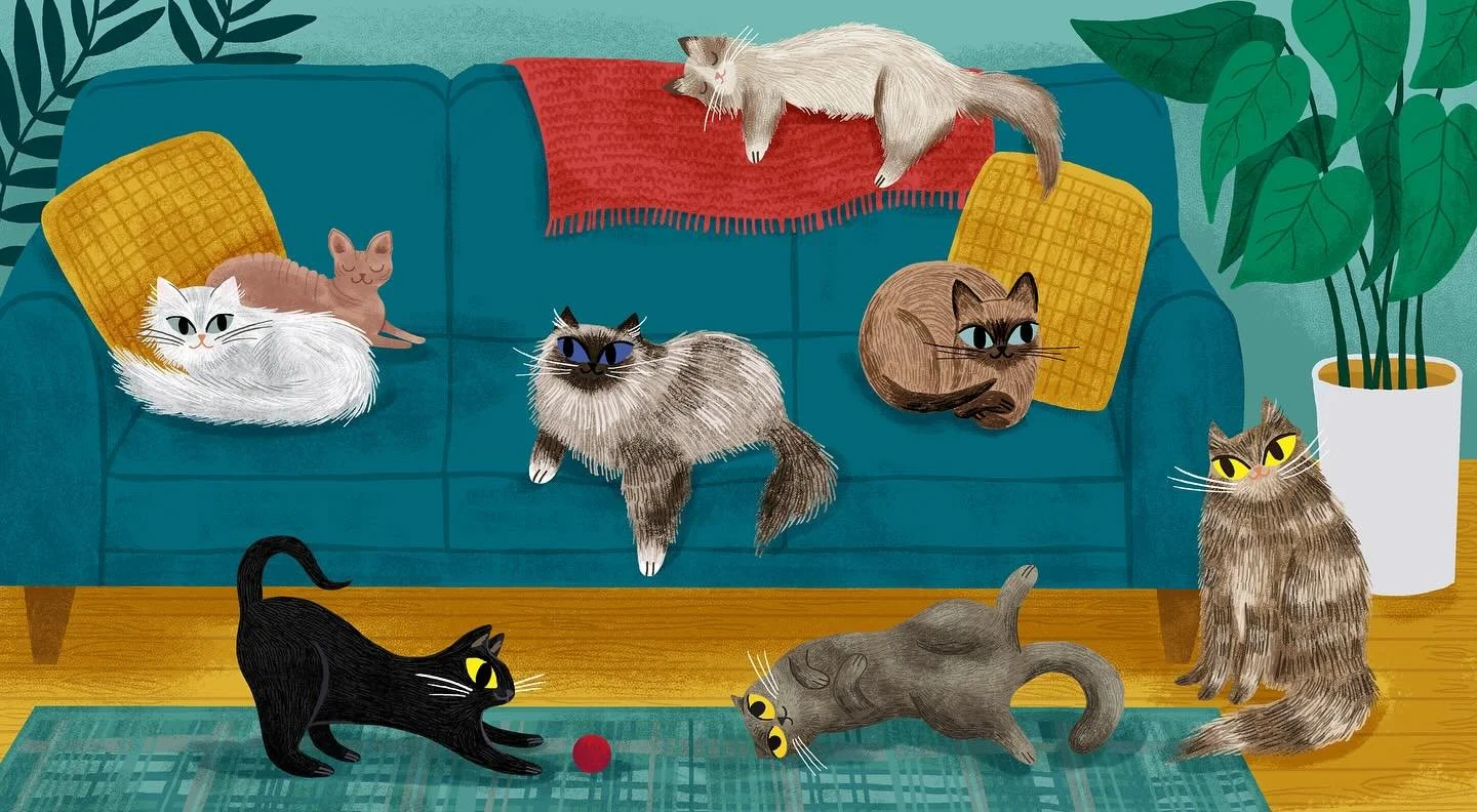 Here&rsquo;s a piece for AARP from many months back that I just now realized I never posted - it is an illustration for an article about different cat breeds. 🐈  Thank you AD @dianholton for thinking of me for this very perfect assignment!

#Editori