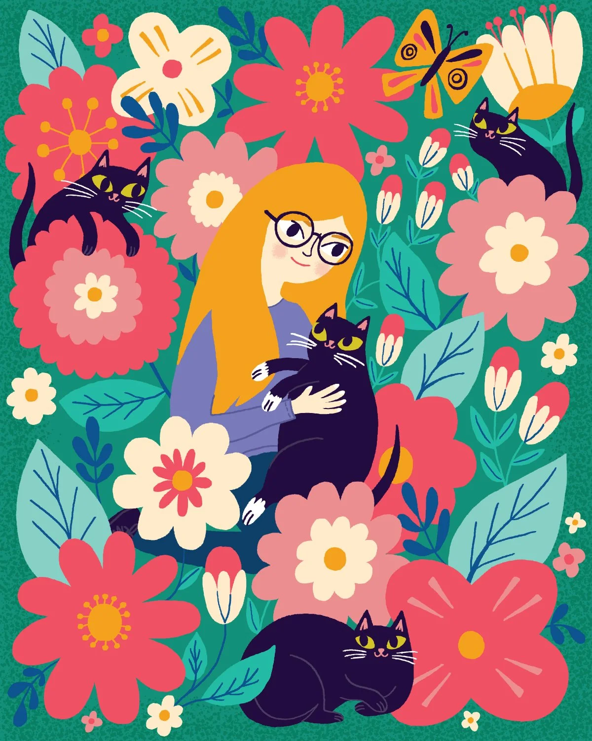 AllisonCole_FloralJungleCatLady.jpg