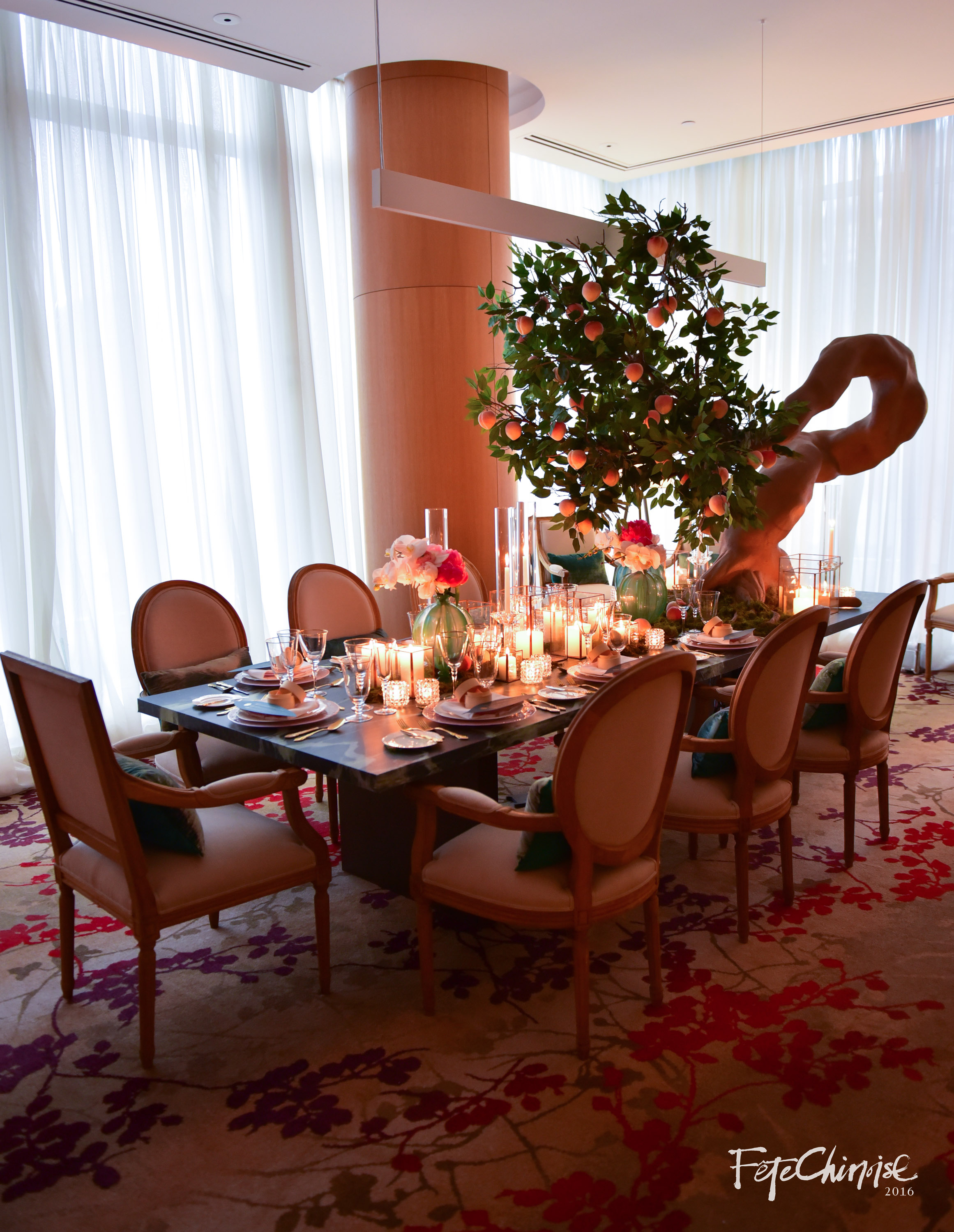 The Modern Birthday, designed by Marta Urbanowicz of Artam Design Inc. and Kim Miyama Events. This room created an intimate setting with the sense of longevity, symbolism, and cultural cues.