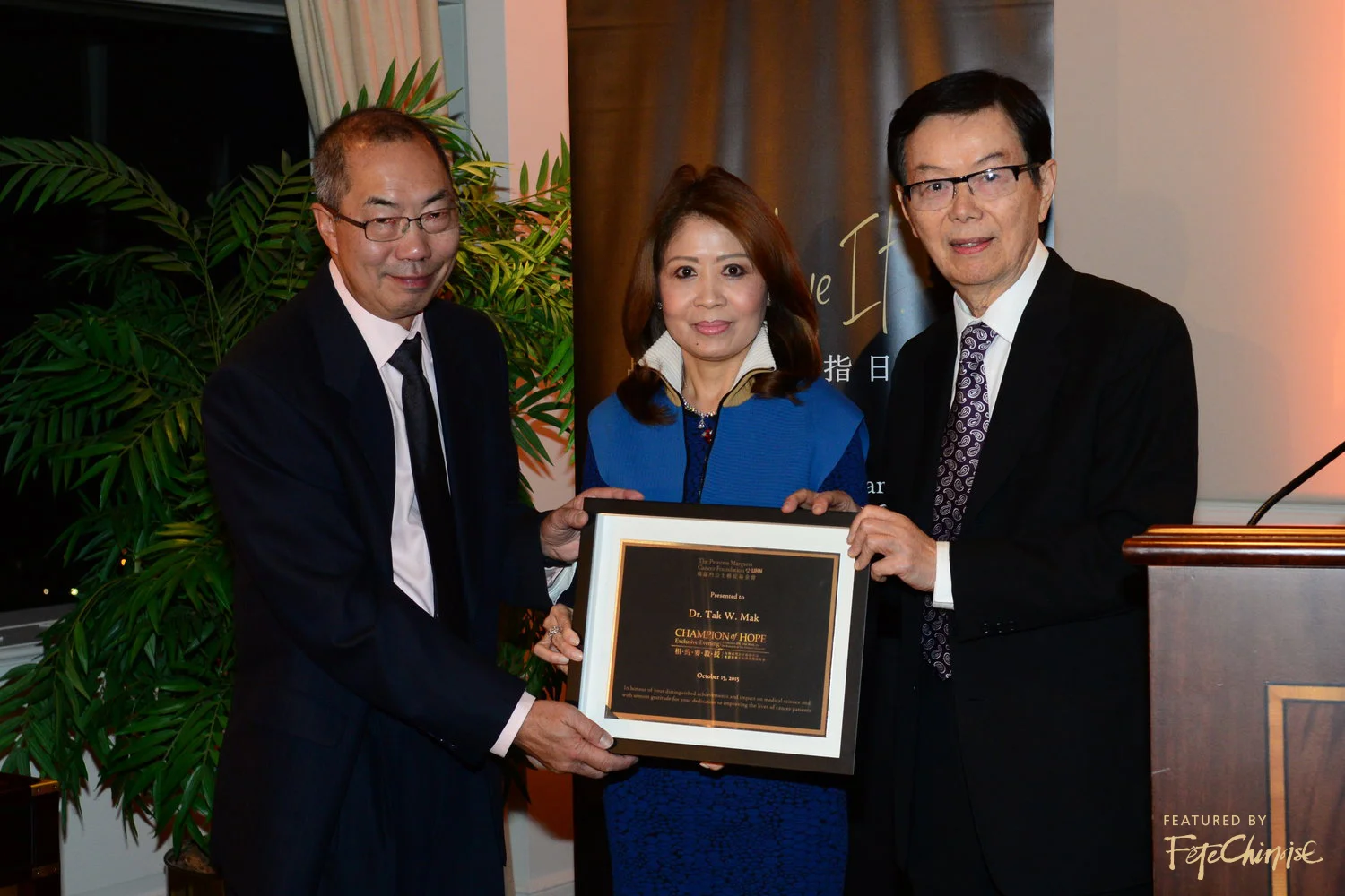 Dr. Tak Mak, Helen Ching-Kircher, Mr. Ming-Tat Cheung