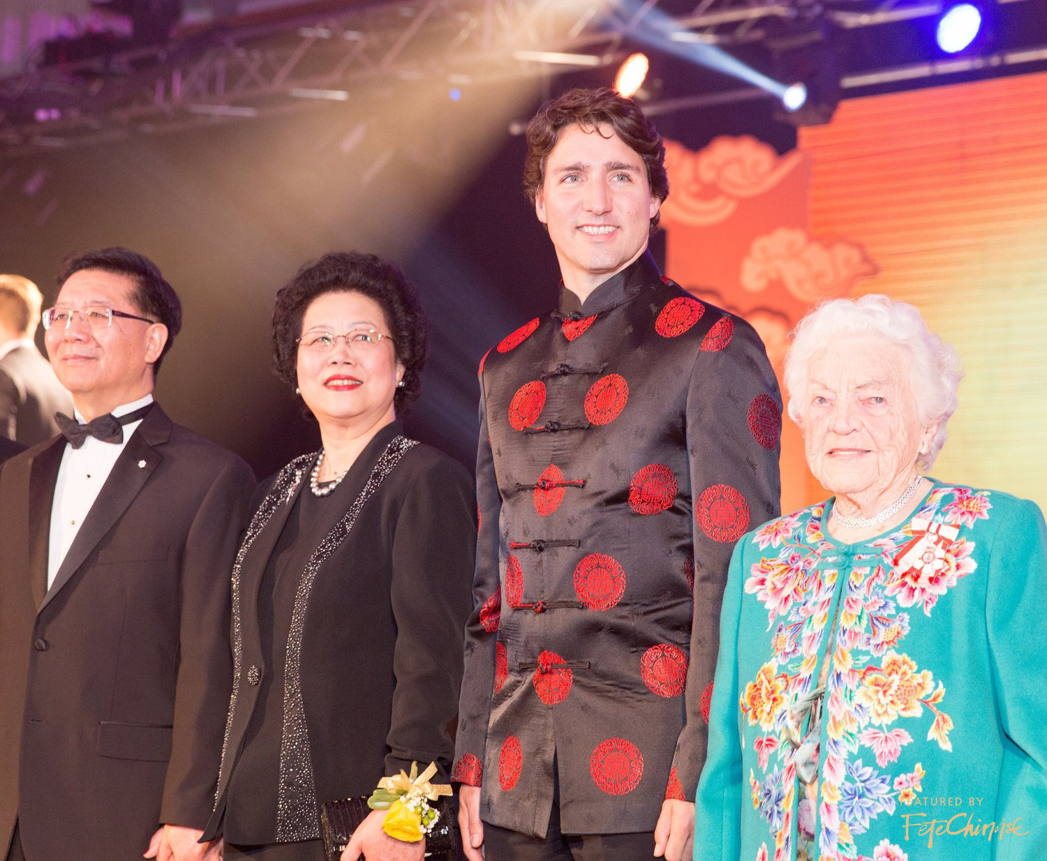  Dr. Joseph Wong, Christine Wong, Prime Minister Justin Trudeau, The Honourable Hazel McCallion 