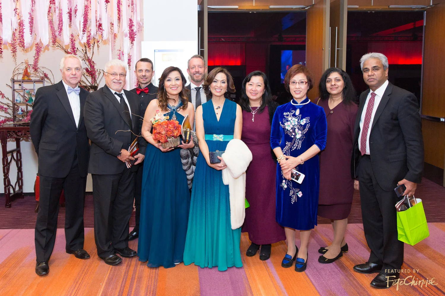 Annie Tsu, Rita Tsang, and Adeline Piekham Hsieh with guests