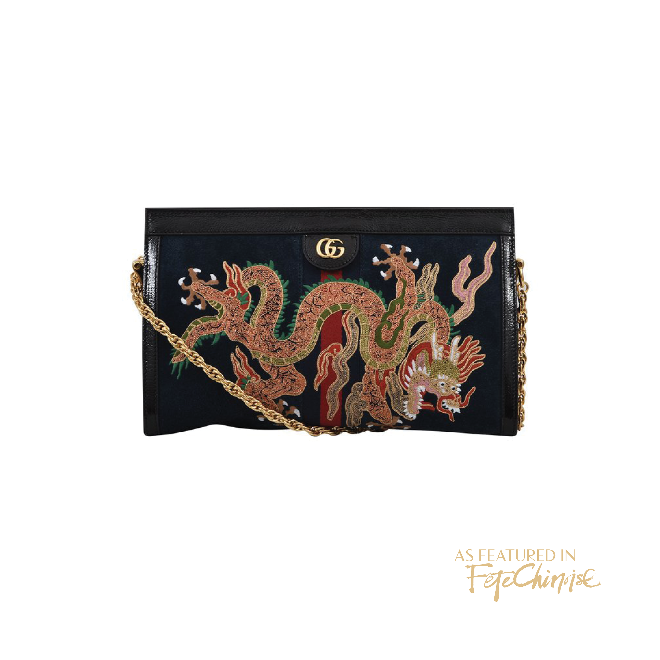 GUCCI Ophidia Embroidered Dragon Bag