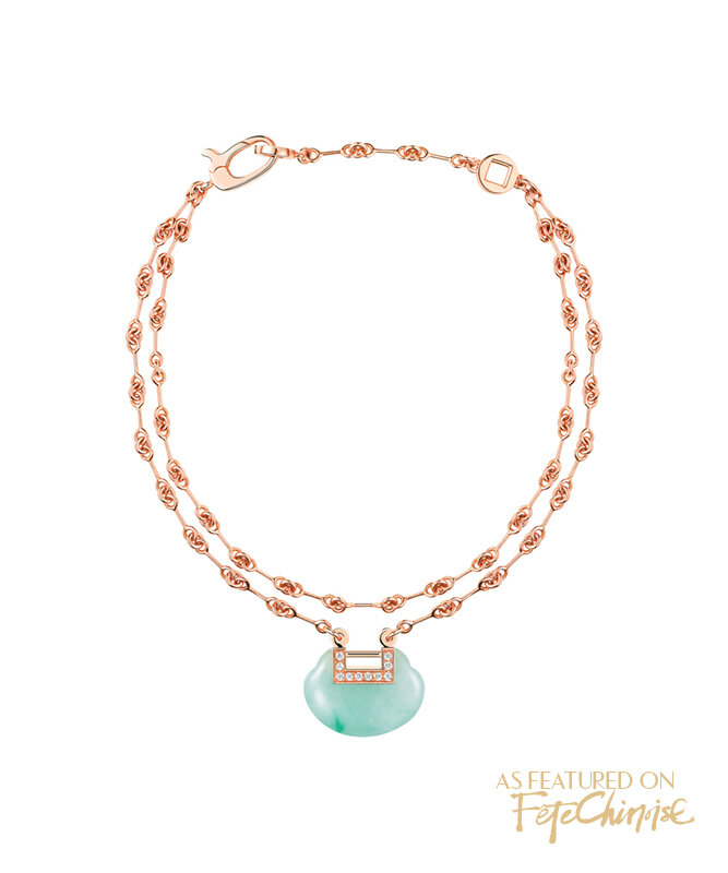 Qeelin, Yu Yi Bracelet with Jade and Diamonds, $4930