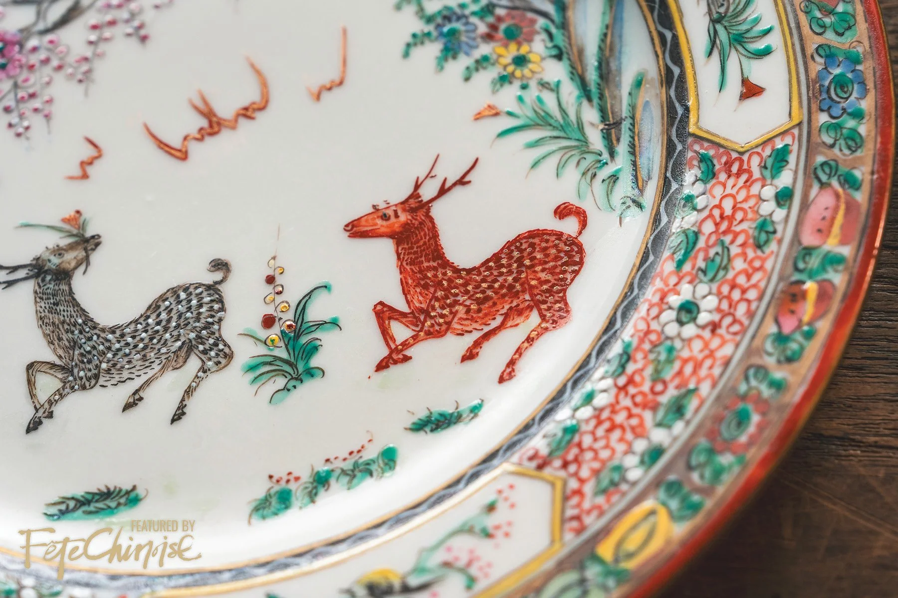 Deer Design, hand-painted in 1950s