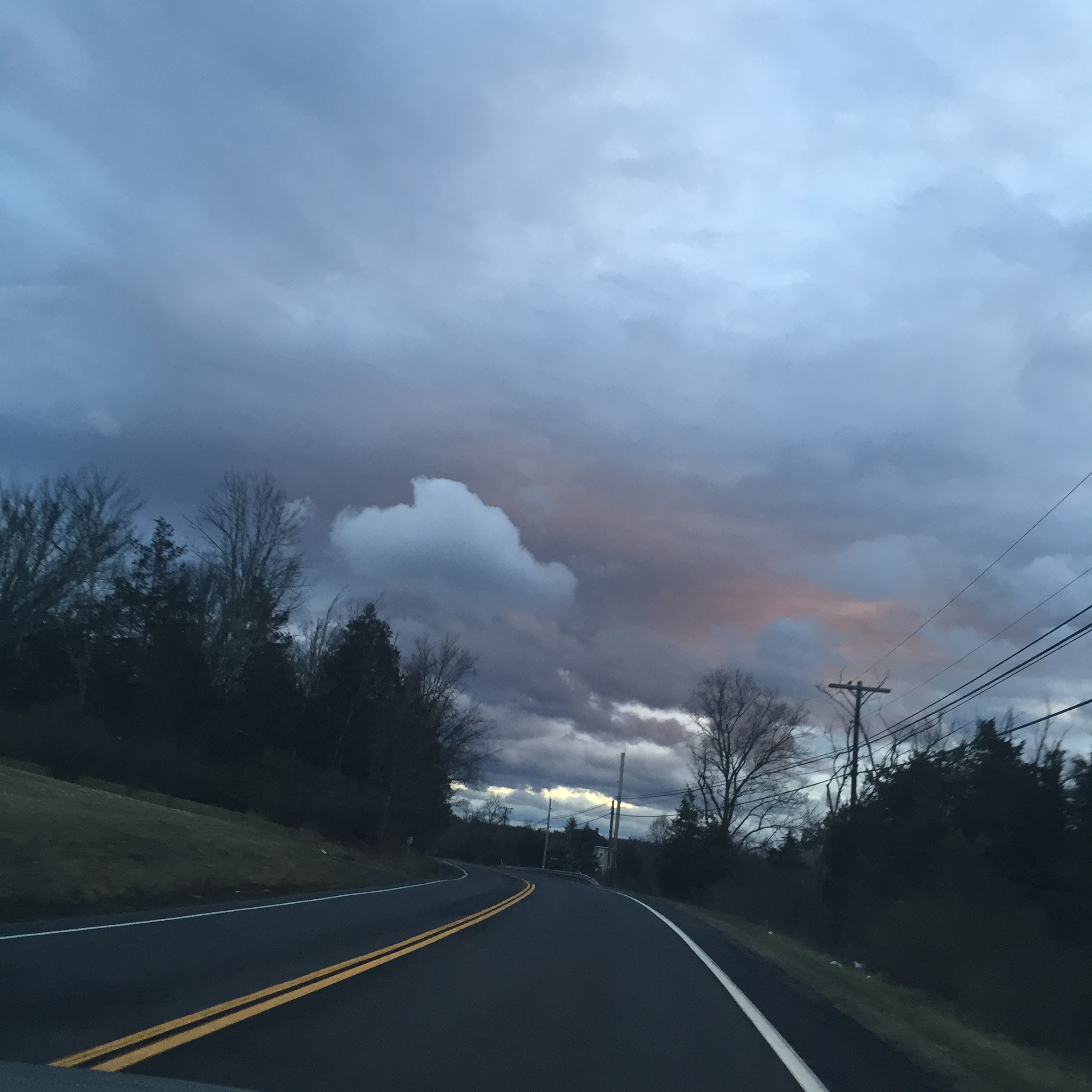 Our breathtaking view of the drive upstate.