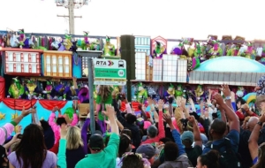The parade rolled just a few blocks from my house. Photo credit: Margaret Reynolds