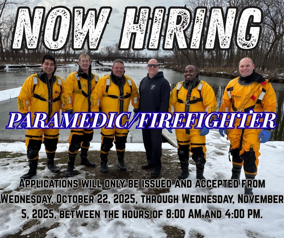 🚒 NOW HIRING! 🚑
The Pattonville Fire Protection District is accepting applications starting TODAY OCTOBER 22, 2025 for the position of Firefighter/Paramedic!
All interested applicants MUST complete an official employment application form, which can