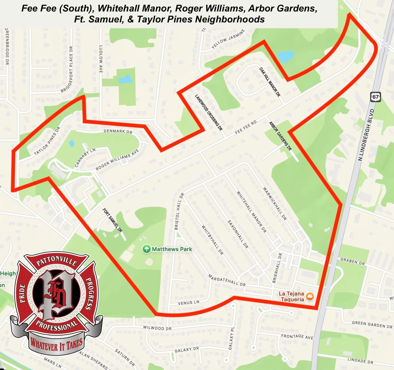 12/12/2025:  Beginning at 6:00 PM tonight, Pattonville&rsquo;s Paramedic-Firefighters will be bringing Santa Claus to the Whitehall Manor, Roger Williams, Arbor Gardens, Fort Samuel &amp; Taylor Pines neighborhoods.  We can&rsquo;t wait to see you!