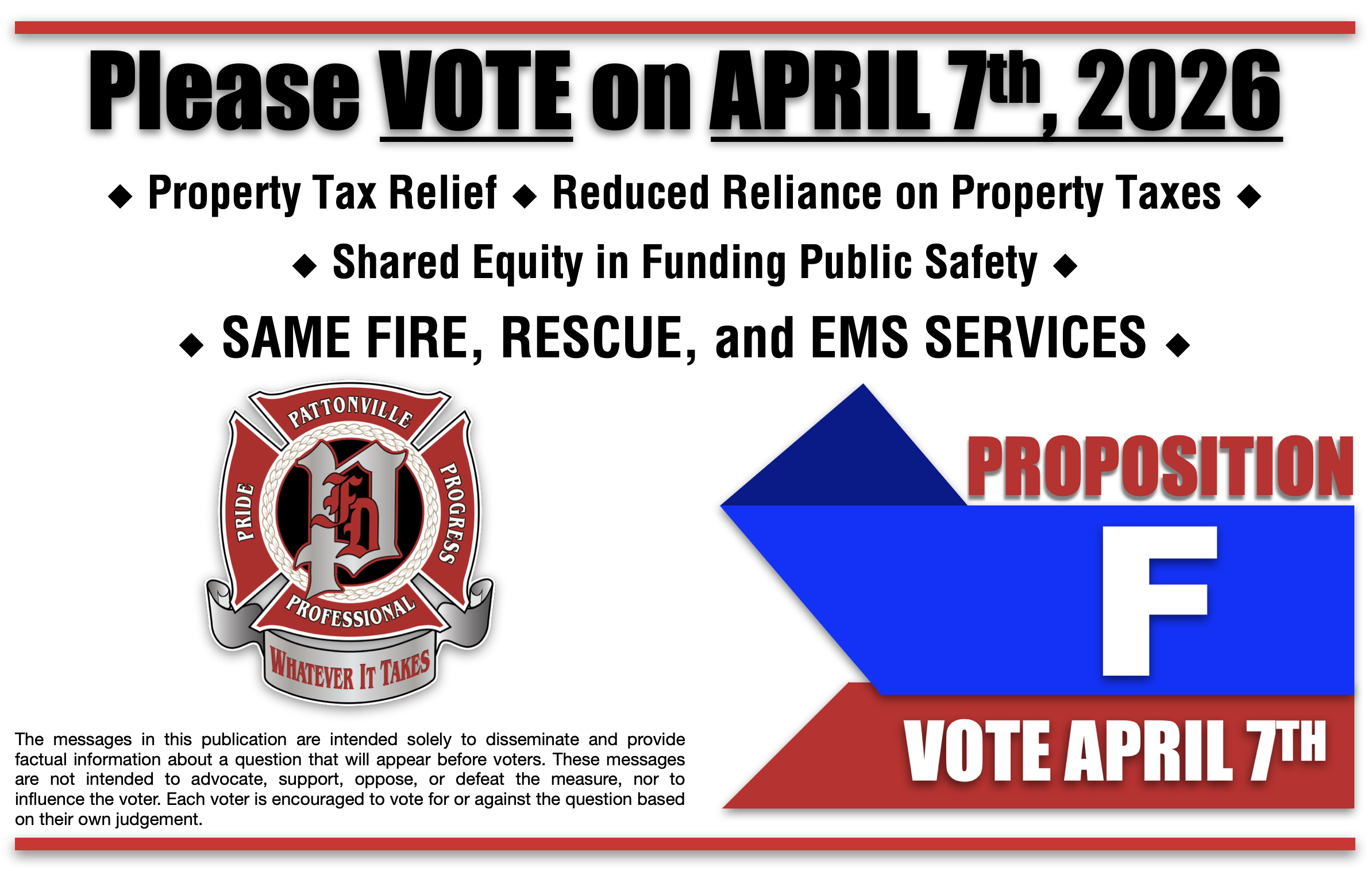 Please VOTE on Proposition F on APRIL 7, 2026.