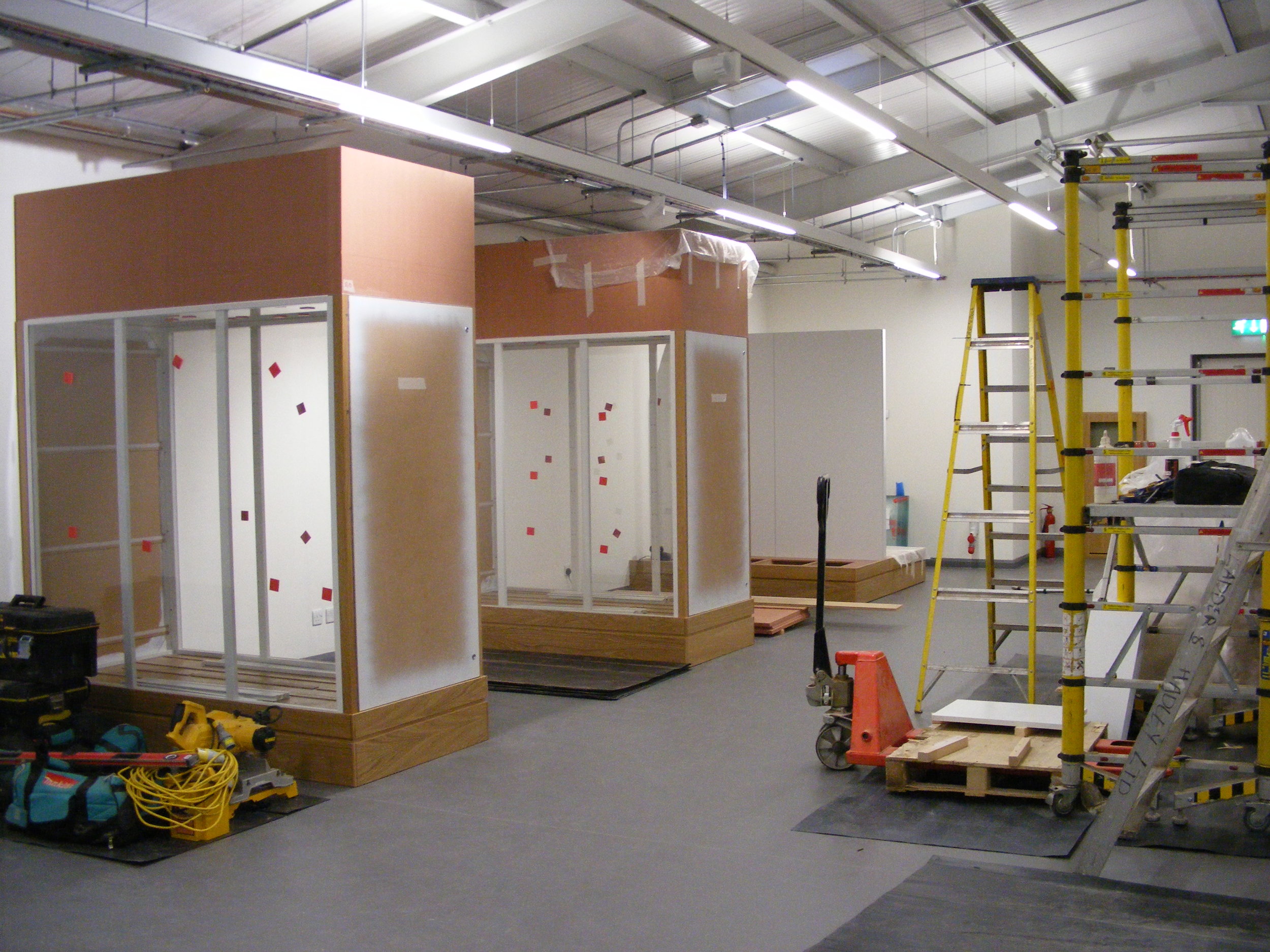 The exhibitions are being installed!