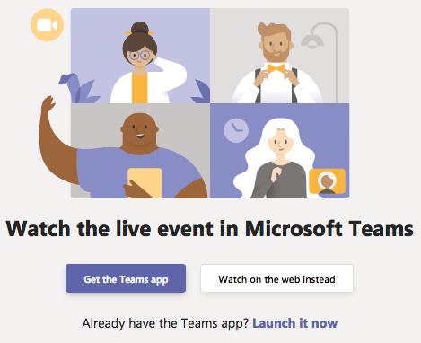 Watch Microsoft Teams Live Event