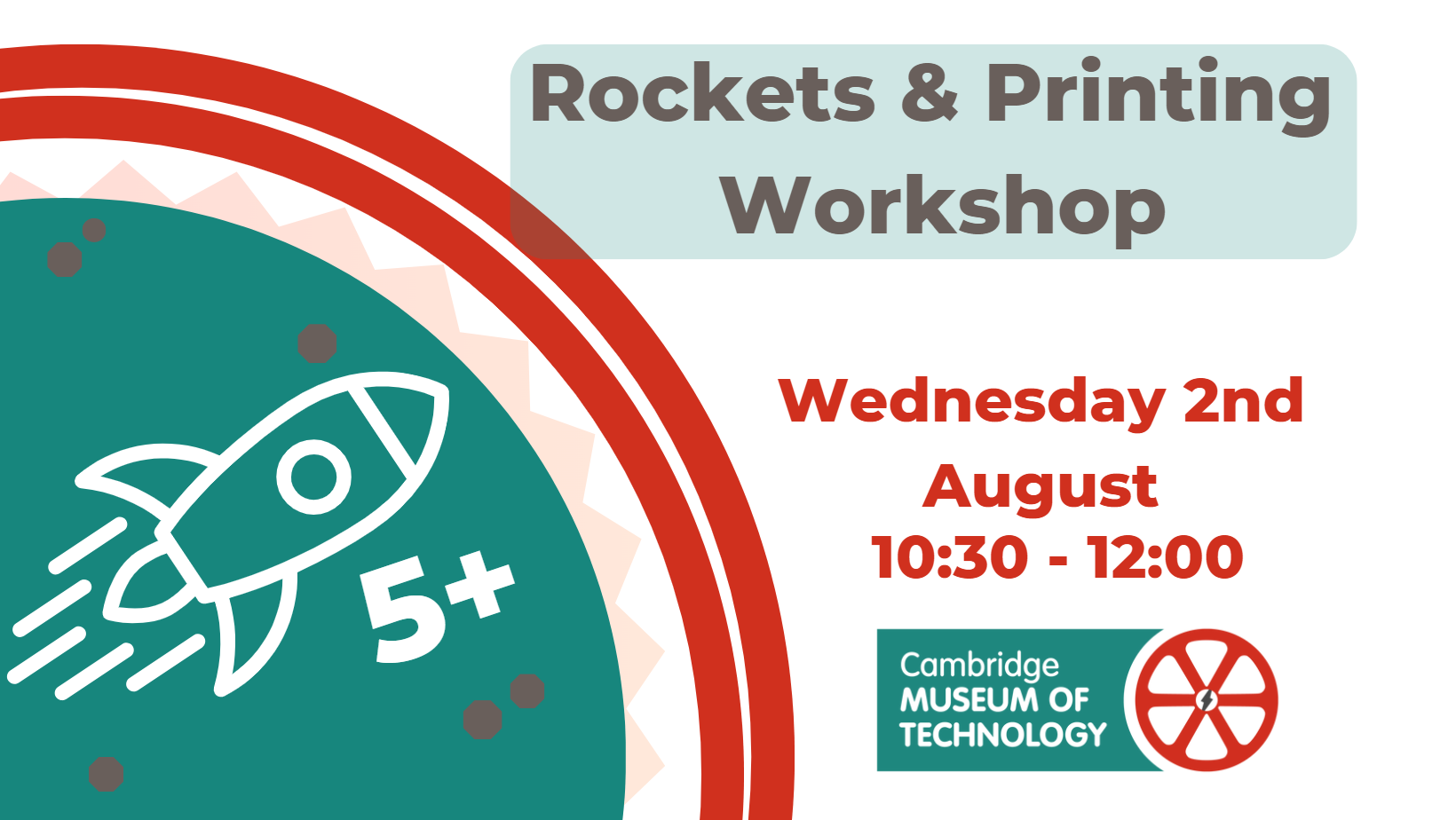 Rocket &amp; Printing Workshop - Summer with the Museums 2023