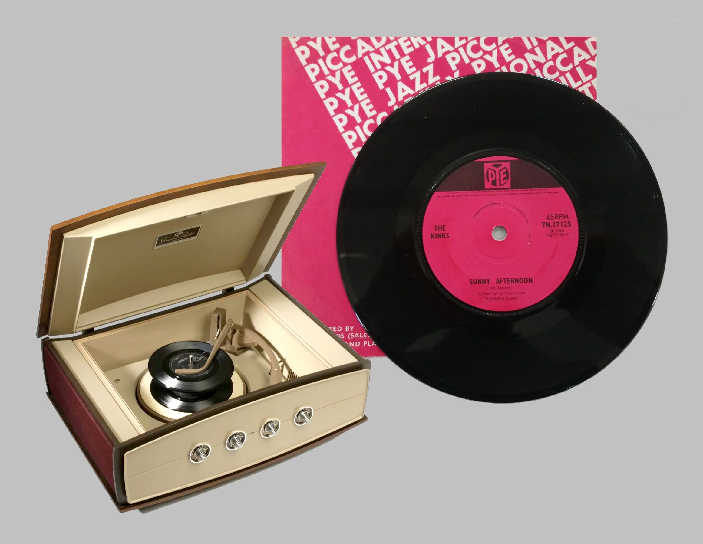  The Pye Achoic was not only a beautiful addition to any drawing room but also demonstrated the latest in high quality sound reproduction. The Pye Record label boasted many of the top artists of the 1960s. 