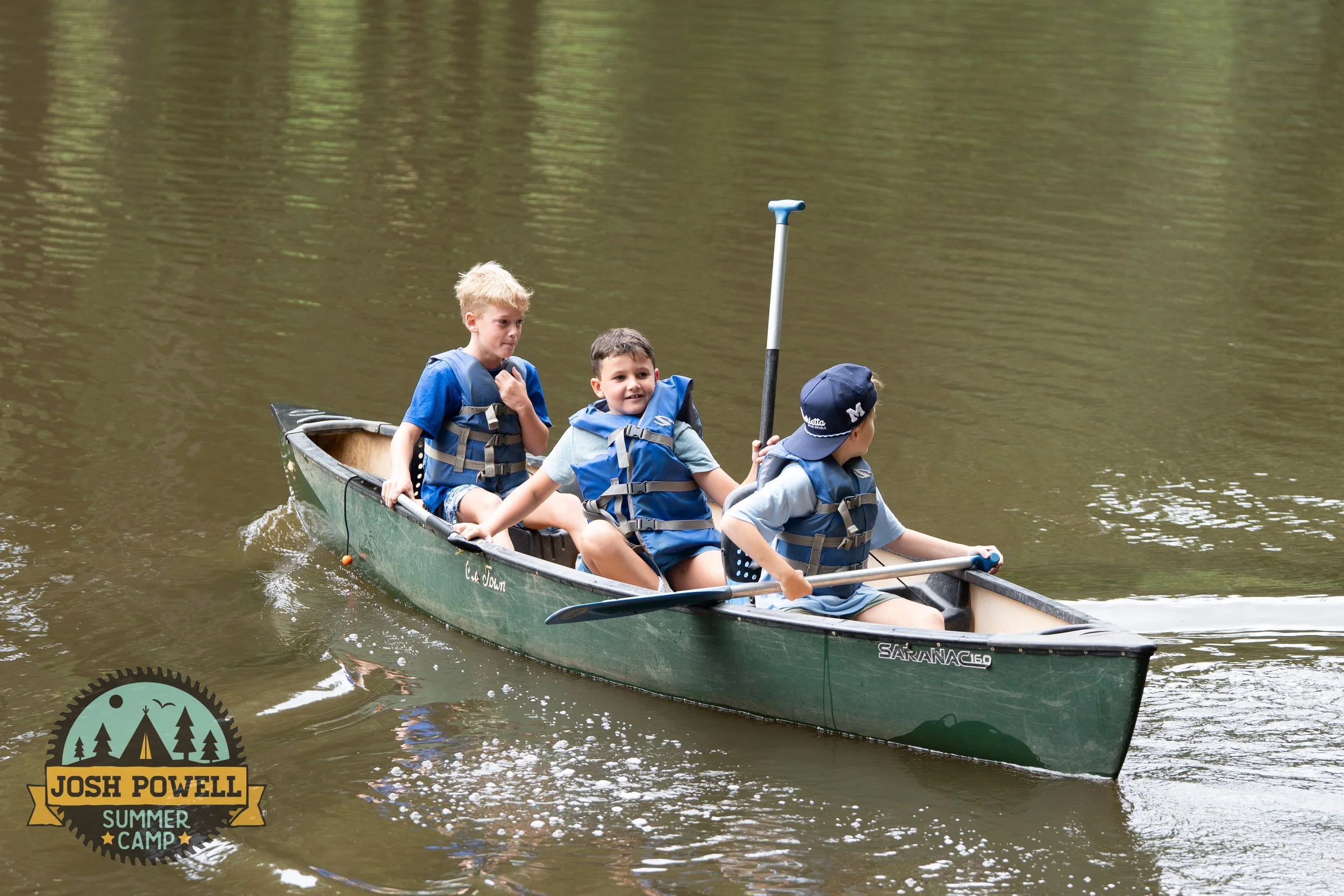Kids Canoeing at Josh Powell Summer Camp Atlanta