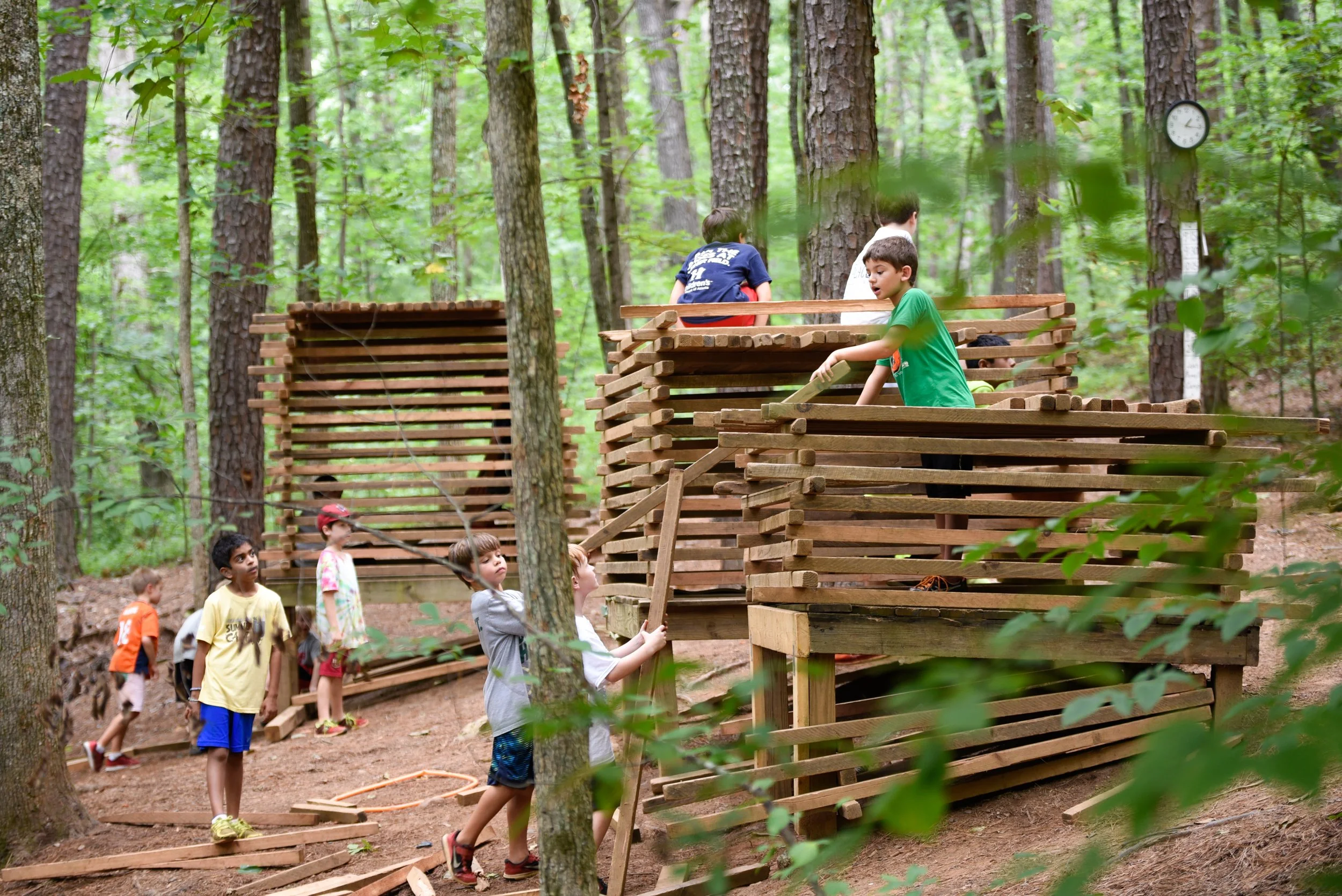 Fall break camp fort building in georgia