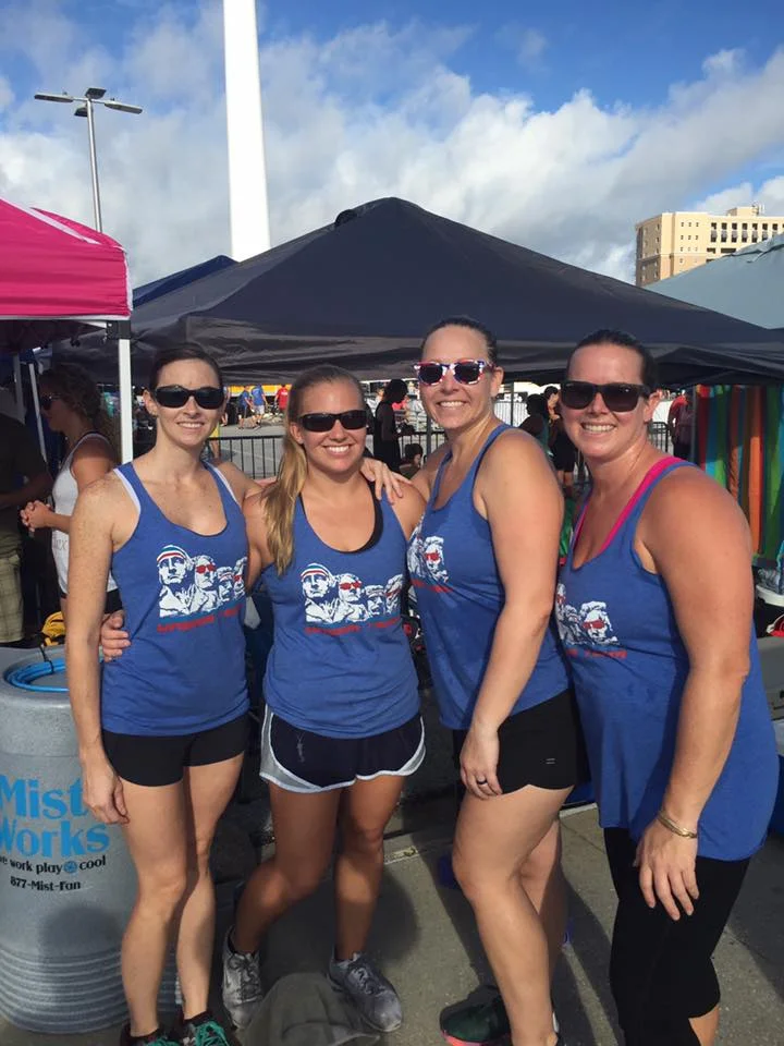 Ana with her team at the Beach Brawl in September of 2016