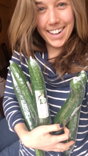 And sometimes ... I get really excited about cucumbers. Yes, I ate all of those (and froze some for my smoothies). 