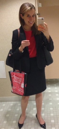 All finance-y in my biz suit back in 2013. Biz trip to California - I was a total health nut, all dressed up as an investor relations professional! AND STRESSED. 